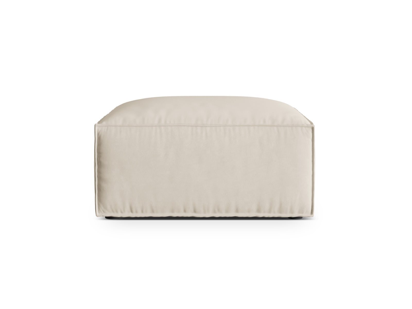 Nuria Velour Pouf 1 Sitzer in Beige-Paris präsentiert im Onlineshop von KAQTU Design AG. Modulares Sofa ist von Micadoni