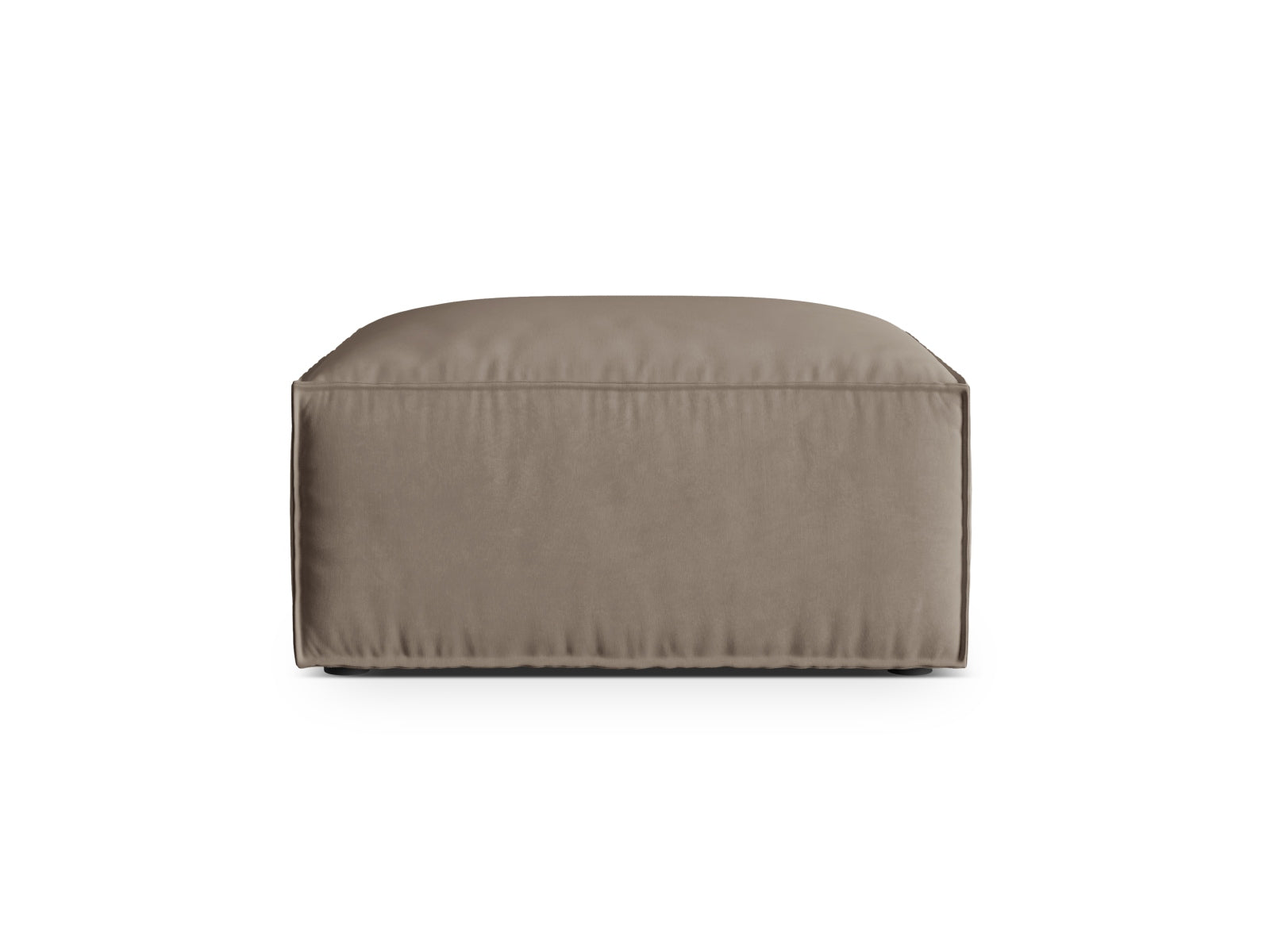 Nuria Velour Pouf 1 Sitzer in Warm grey präsentiert im Onlineshop von KAQTU Design AG. Modulares Sofa ist von Micadoni