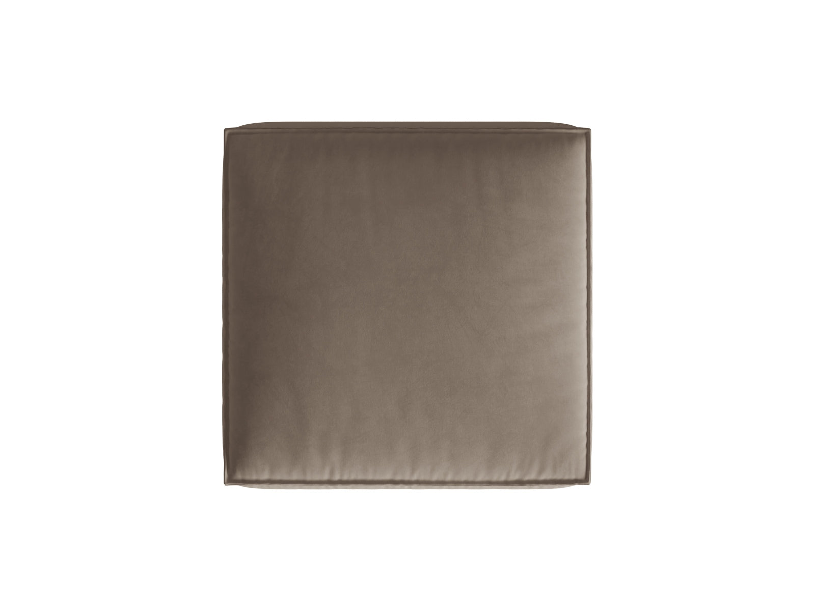 Stilvoller Nuria Velour Pouf in sanftem Grauton, perfekt für kreative Raumgestaltungen und als zusätzlicher Sitzplatz.