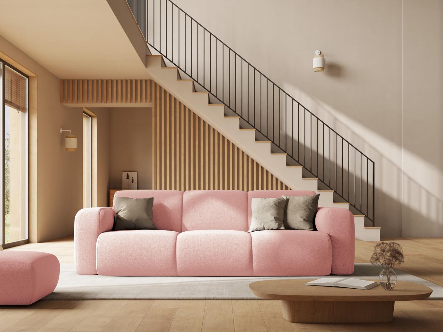 Molino Pouf 1 Sitz in Terracotta präsentiert im Onlineshop von KAQTU Design AG. Pouf ist von Micadoni
