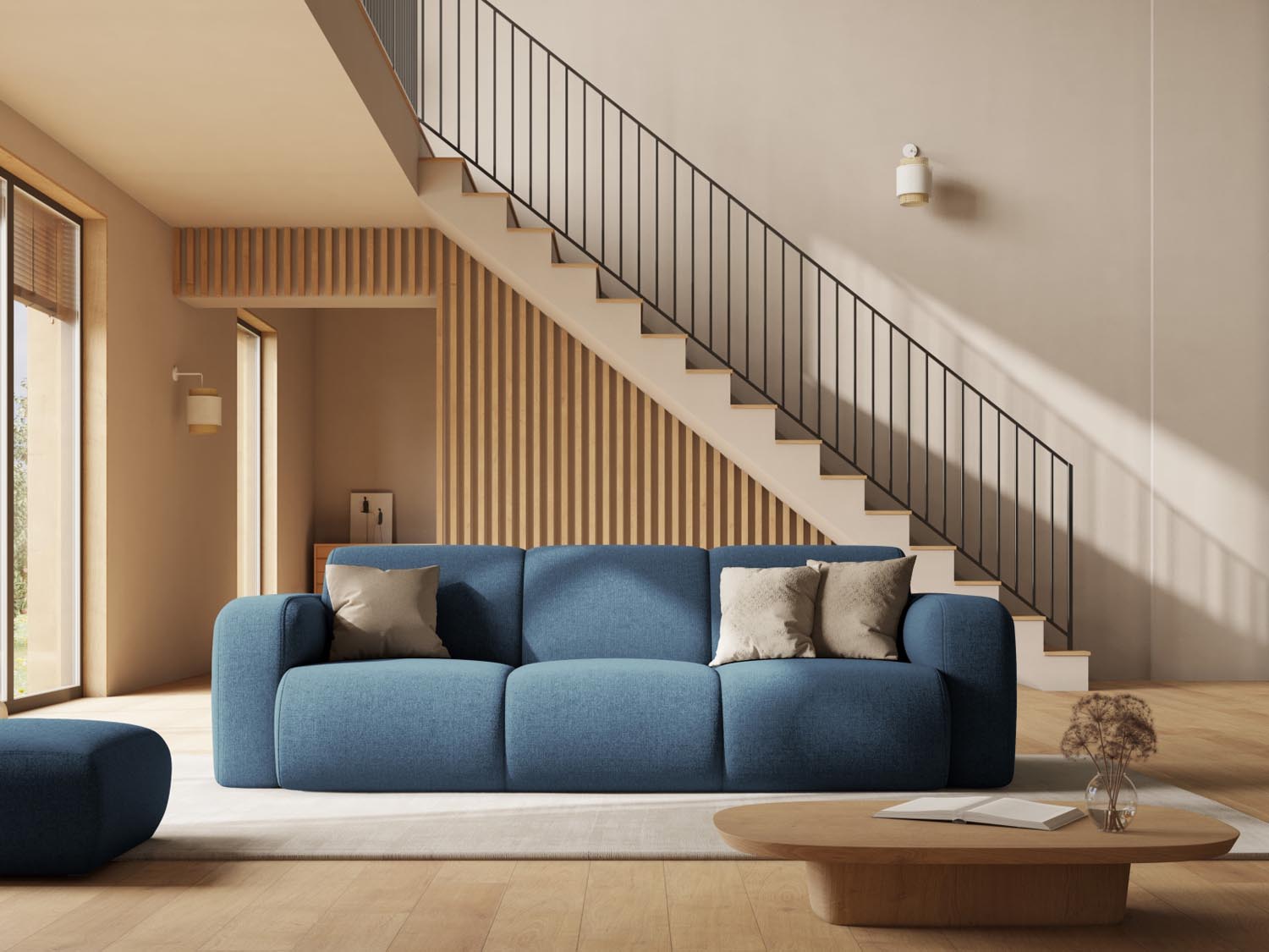 Molino Pouf 1 Sitz in Royal Blue präsentiert im Onlineshop von KAQTU Design AG. Pouf ist von Micadoni