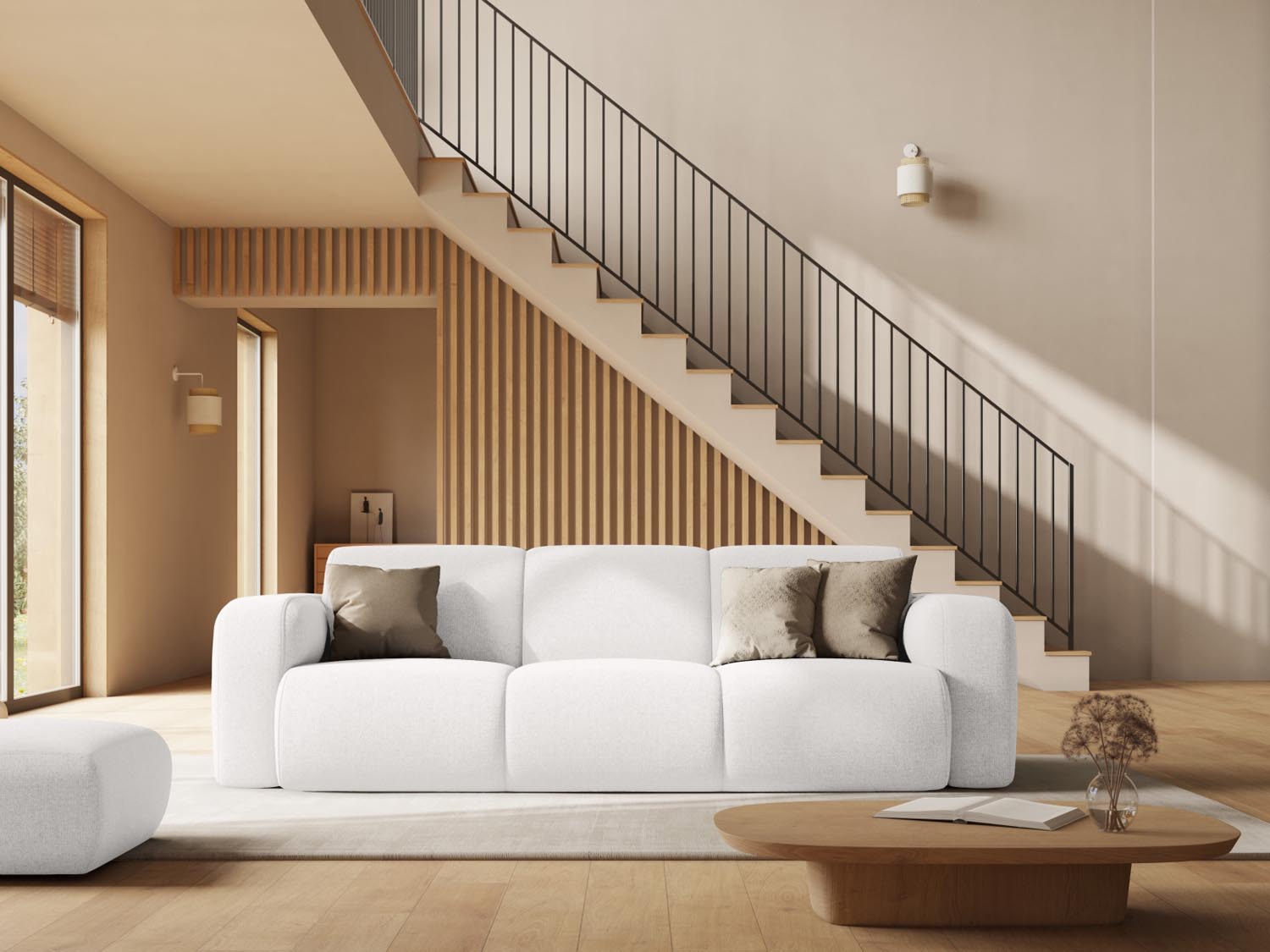 Molino Pouf 1 Sitz in Light Grey präsentiert im Onlineshop von KAQTU Design AG. Pouf ist von Micadoni