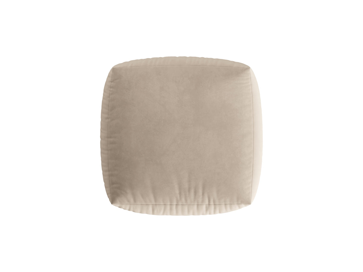 Chris Velour Pouf 1 Sitzer in Ecru-Casino präsentiert im Onlineshop von KAQTU Design AG. Modulares Sofa ist von Micadoni