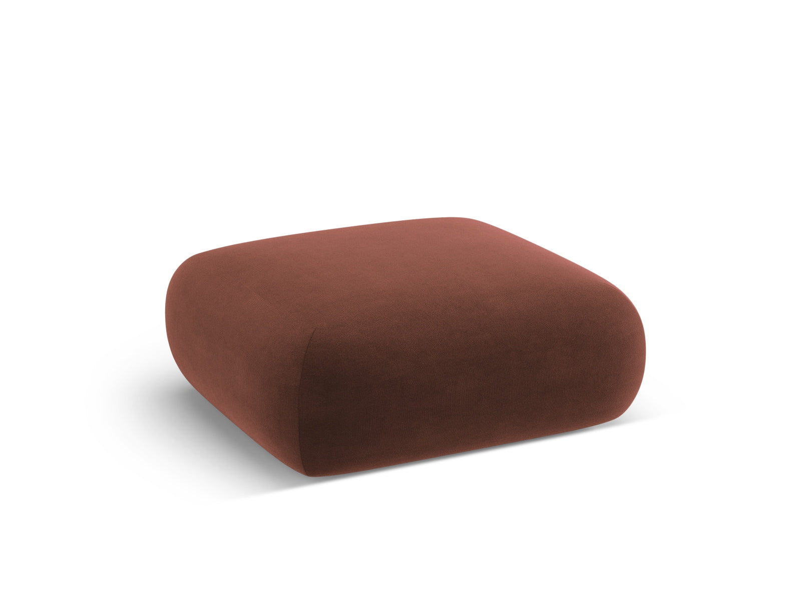 Eleganter Molino Velour Pouf 2 Sitzer in Cuoio-Casino, ideal für stilvolle Wohnräume und vielseitige Sitzlösungen.
