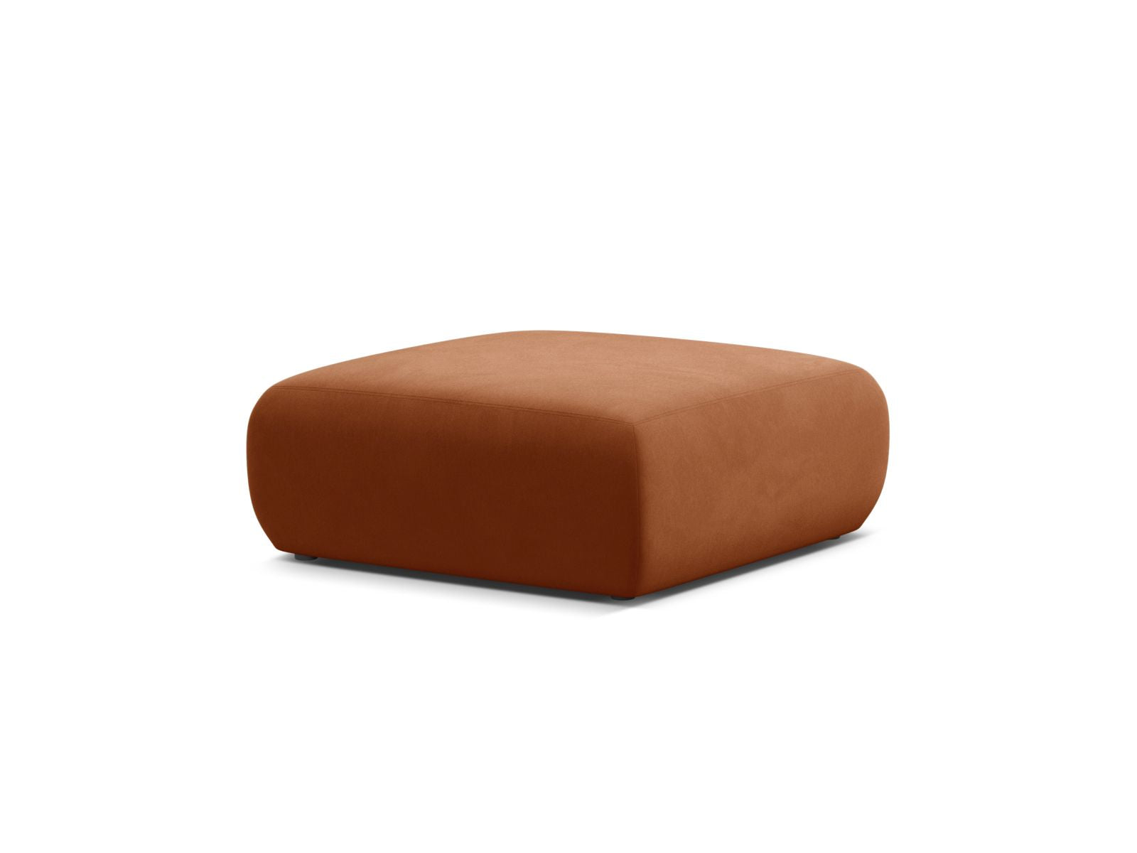 Eleganter 2-Sitzer Pouf Molino in warmem Terracotta, ideal für stilvolle Wohnräume. Hochwertige Verarbeitung von Micadoni.