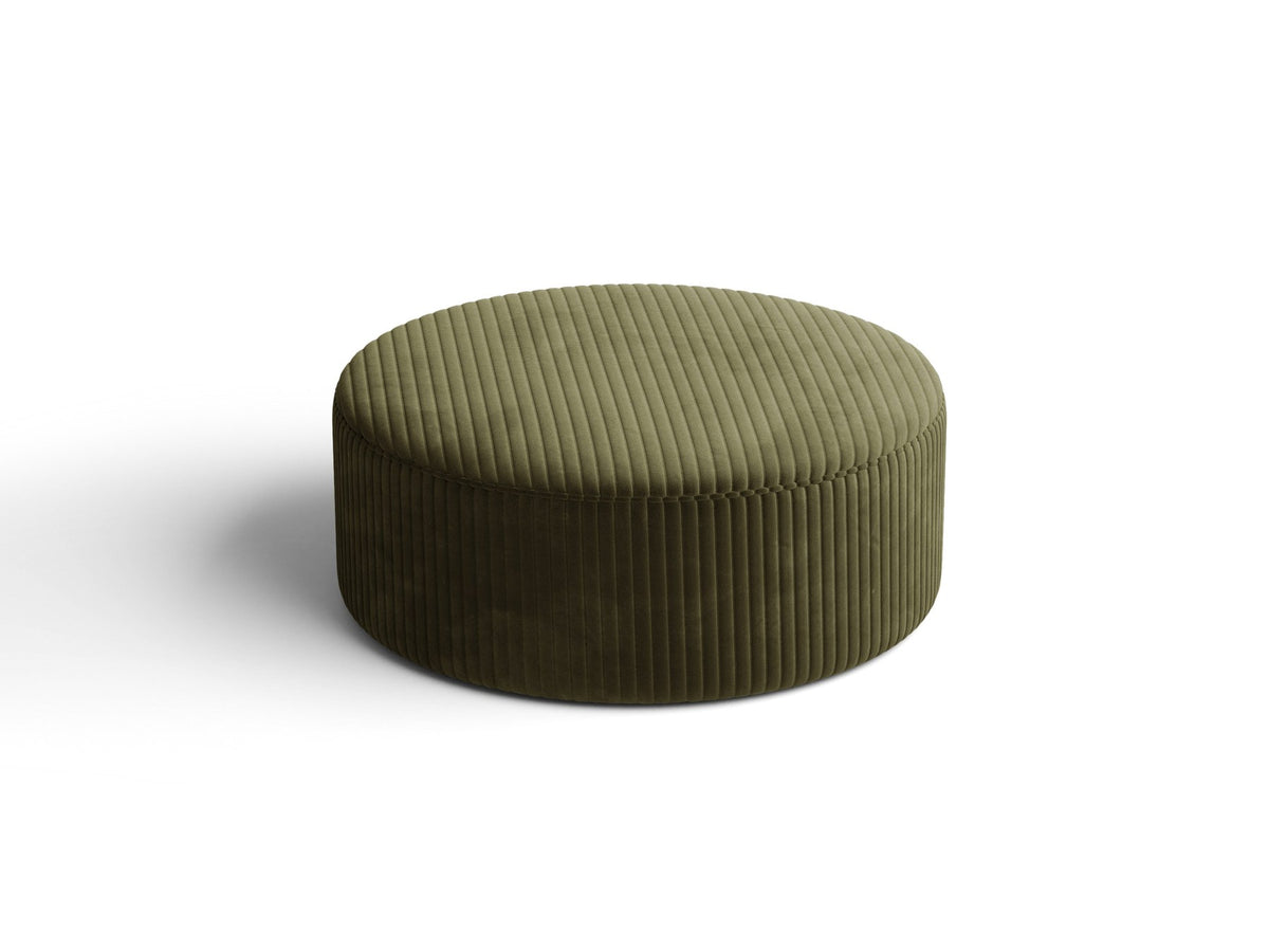 Weisser Pouf Dia von Micadoni mit strukturiertem Bouclé-Stoff, quadratischer Form und niedrigen Beinen aus Polypropylen.