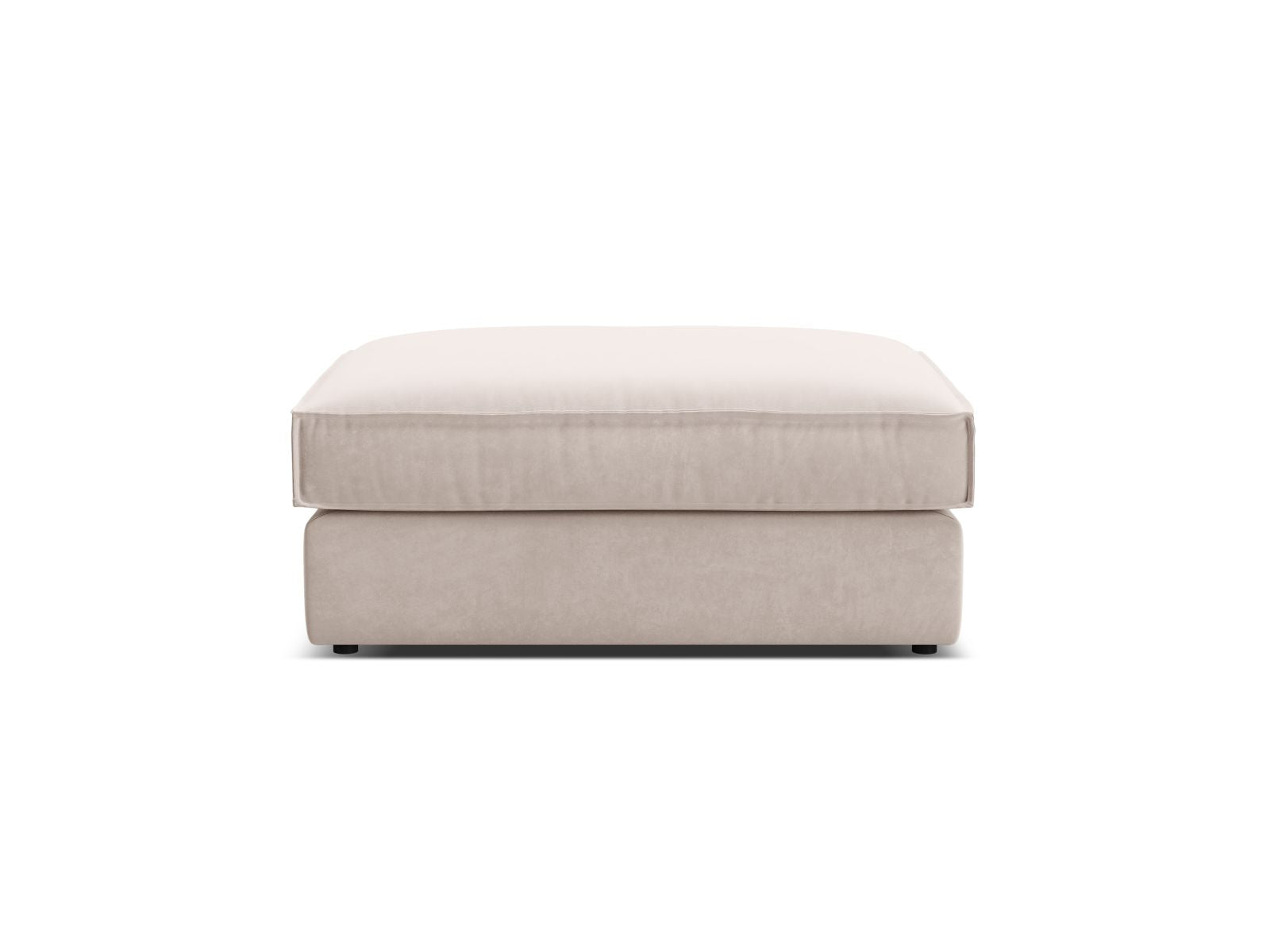 Eleganter 1-Sitzer Pouf Pola in stilvollem Beige, ideal für moderne Wohnräume. Hochwertige Verarbeitung von Micadoni.