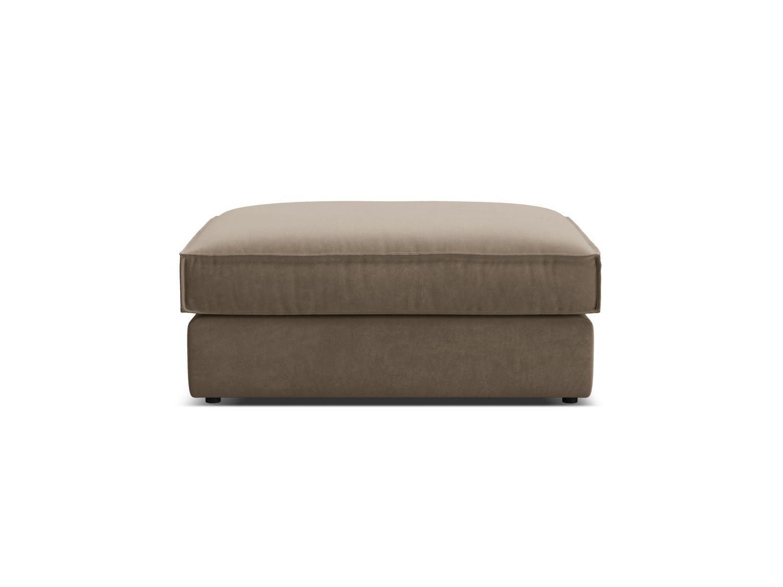 Stylischer 1-Sitzer Pouf Pola in Grau-Braun von Micadoni, ideal für moderne Wohnräume und als bequeme Sitzgelegenheit.