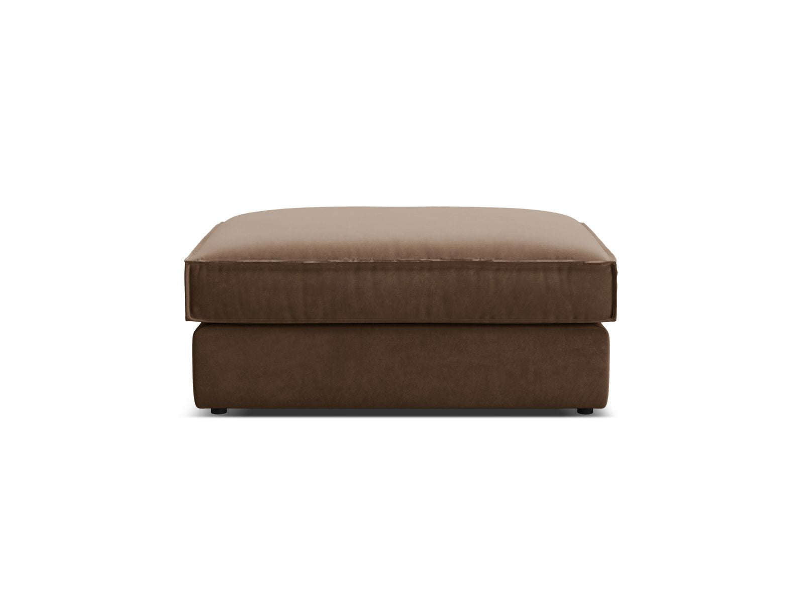 Eleganter 1-Sitzer Pouf Pola in schokoladiger Farbe, ideal für stilvolle Wohnräume. Hochwertige Verarbeitung von Micadoni.
