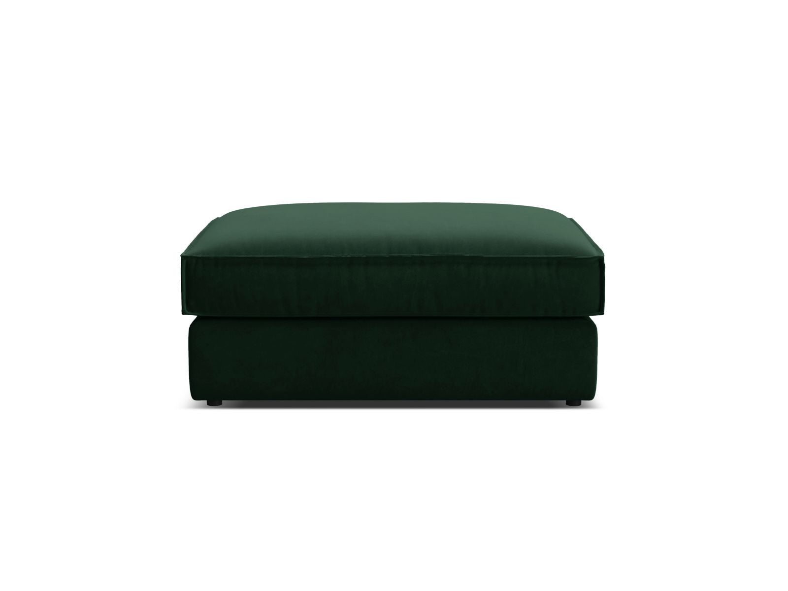Eleganter 1-Sitzer Pouf Pola in sattem Flaschengrün, ideal für stilvolle Wohnräume. Hochwertige Verarbeitung von Micadoni.