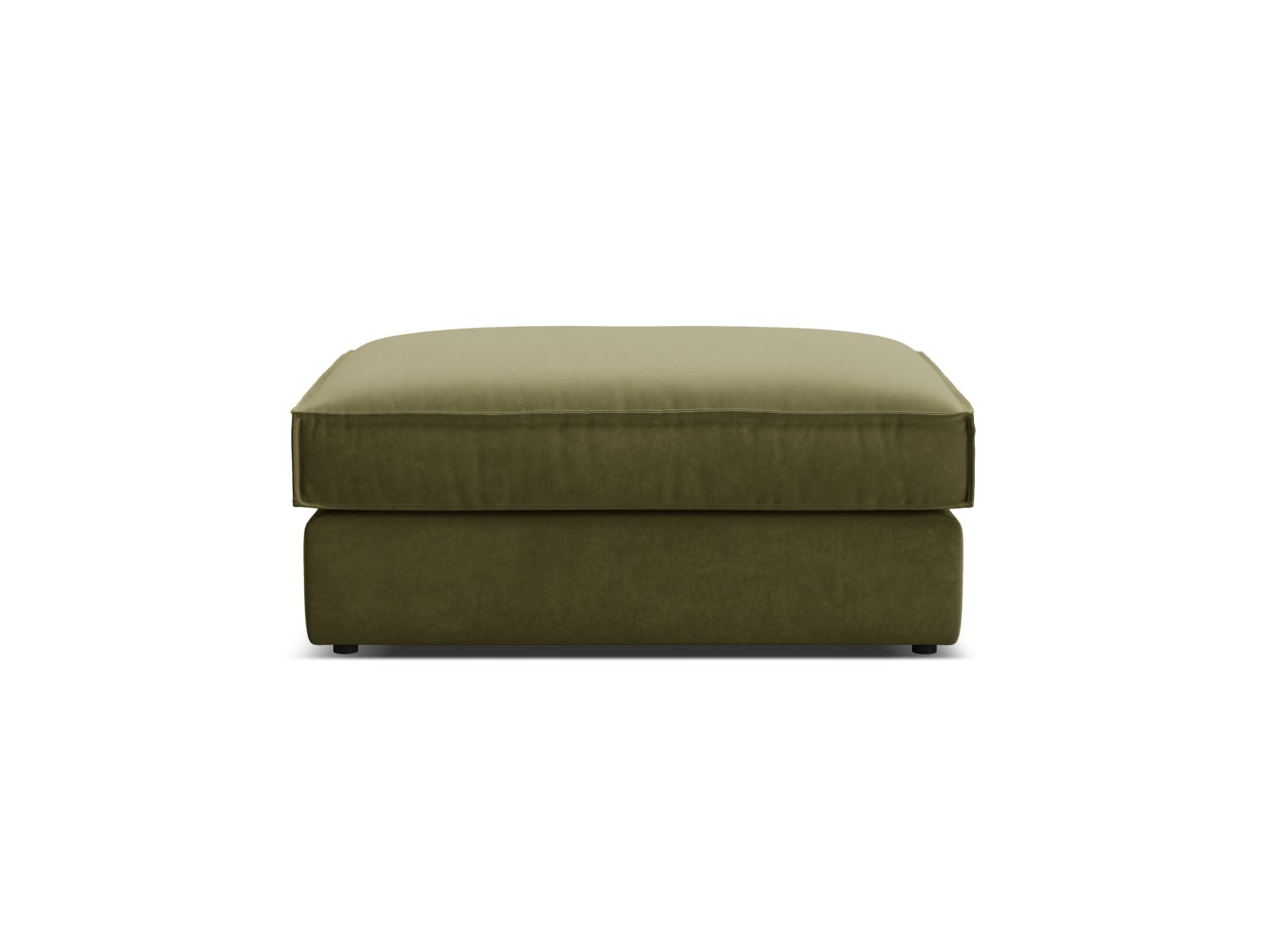 Eleganter 1-Sitzer Pouf Pola in einem stilvollen Grünton, ideal für moderne Wohnräume. Hochwertige Verarbeitung von Micadoni.
