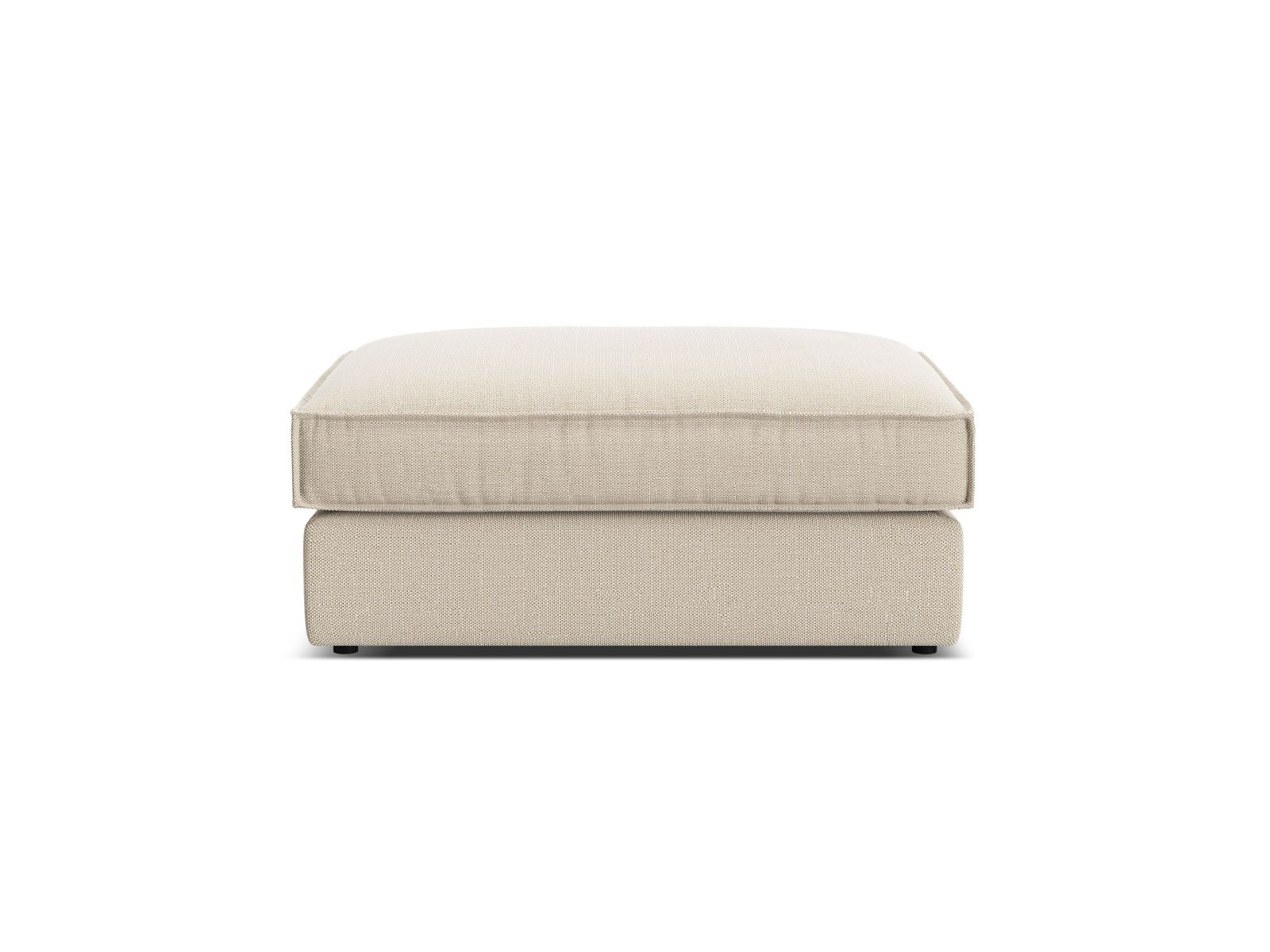 Eleganter 1-Sitzer Pouf Pola in sanftem Beige, ideal für stilvolle Wohnräume. Hochwertige Verarbeitung von Micadoni.