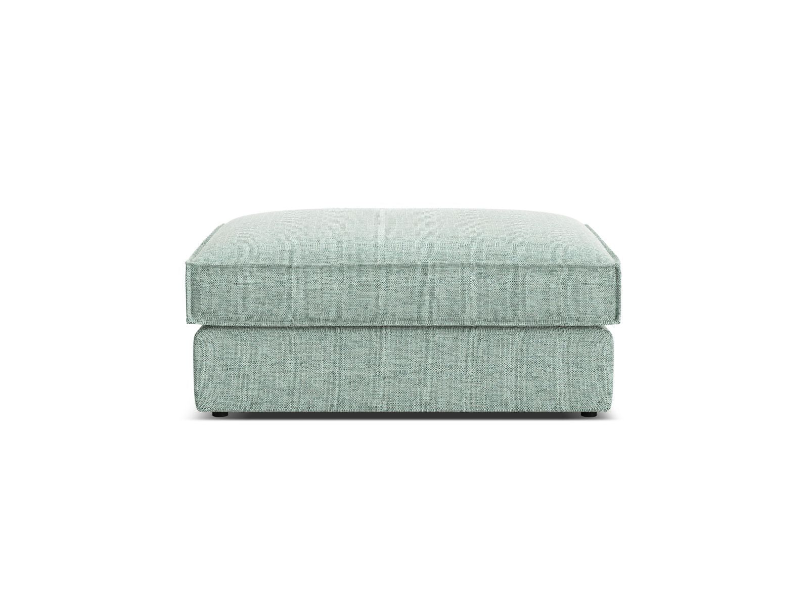 Stylischer 1-Sitzer Pouf Pola in sanftem Mint, ideal für moderne Wohnräume. Hochwertige Verarbeitung von Micadoni.