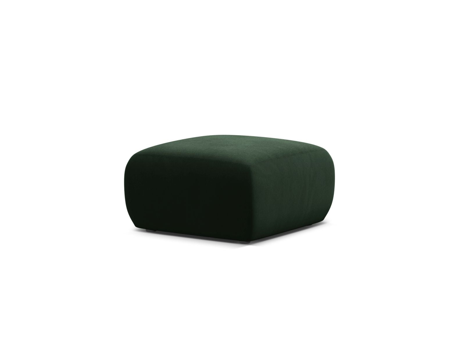 Eleganter 1-Sitzer Pouf Molino in sattem Flaschengrün, ideal für stilvolle Wohnräume. Hochwertige Verarbeitung von Micadoni.