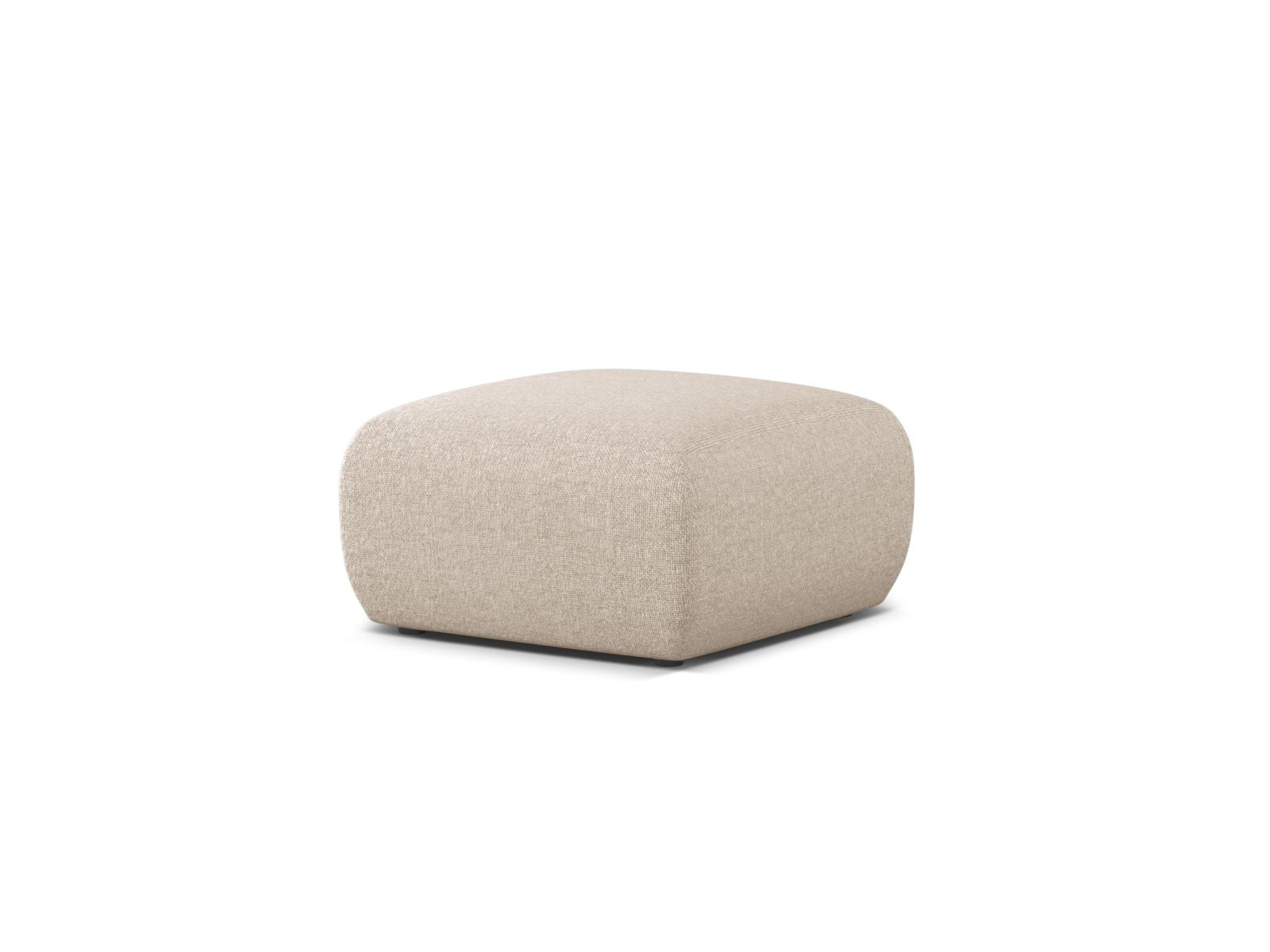 Eleganter 1-Sitzer Pouf Molino in sanftem Beige, ideal für entspannte Sitzgelegenheiten und geschmackvolle Raumgestaltung.