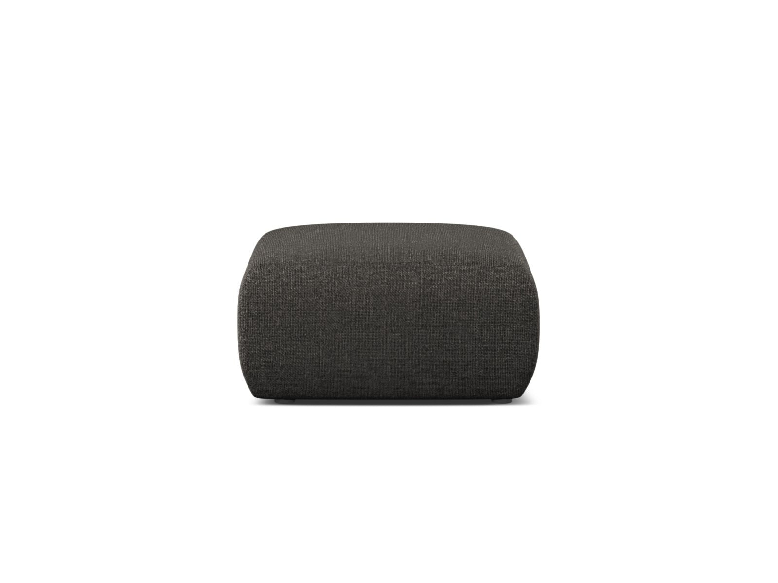 Eleganter 1-Sitzer Pouf Molino in dunklem Grau, perfekt für stilvolle Akzente in jedem Raum. Bequem und vielseitig einsetzbar.