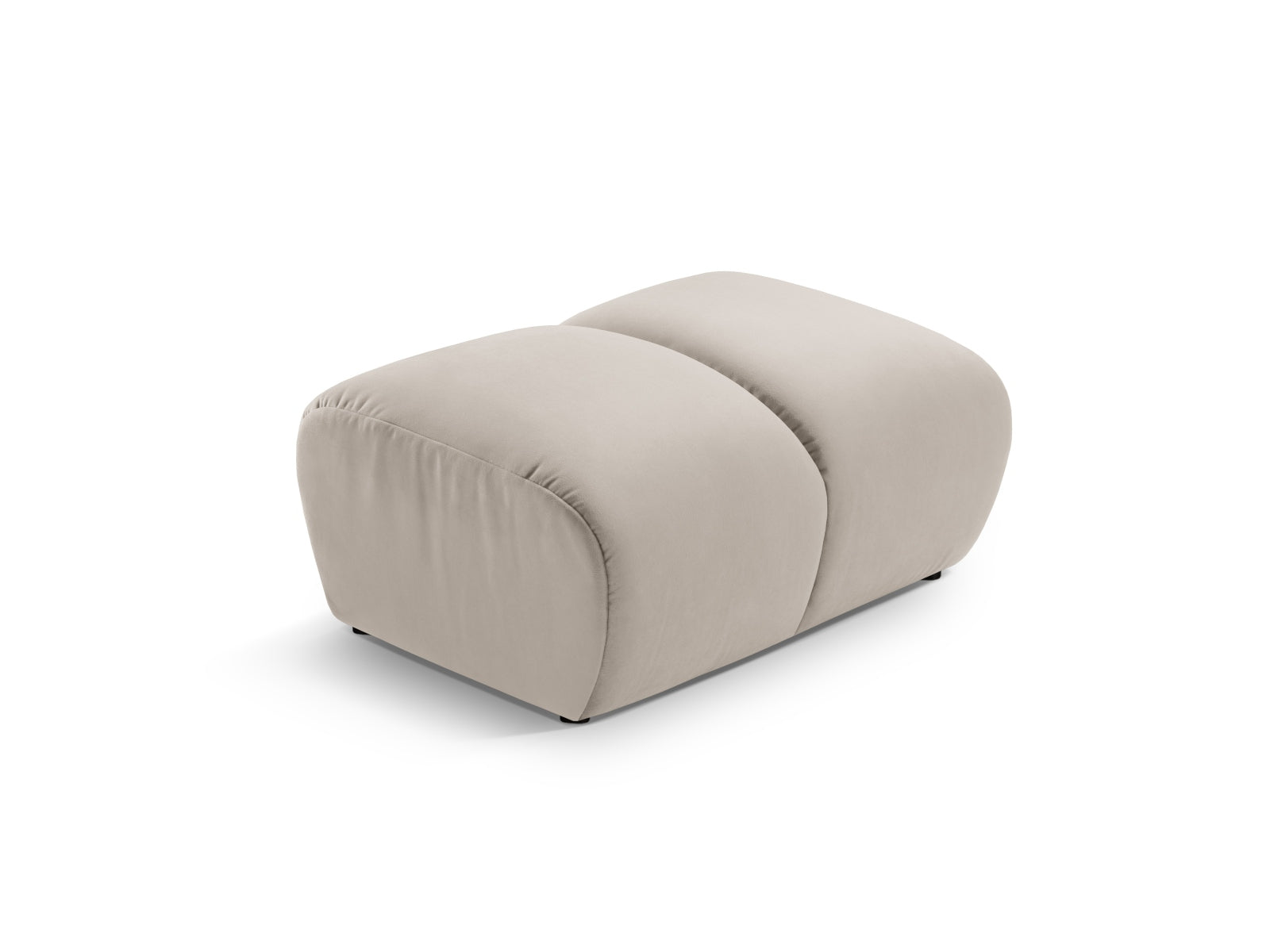 Diana Velour Pouf 1 Sitzer in Beige-Salvador präsentiert im Onlineshop von KAQTU Design AG. Modulares Sofa ist von Micadoni