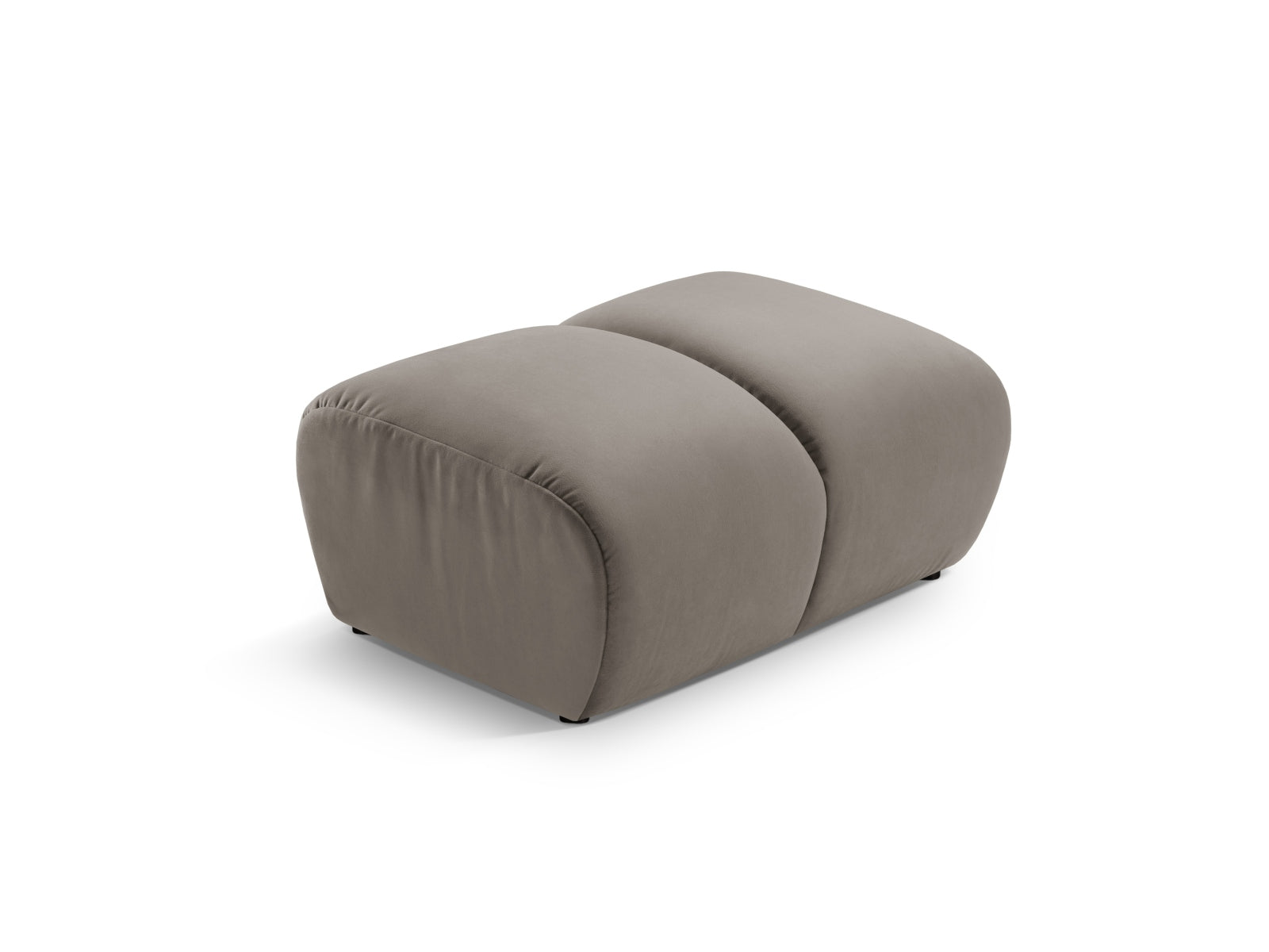 Diana Velour Pouf 1 Sitzer in Grey Brown-Salvador präsentiert im Onlineshop von KAQTU Design AG. Modulares Sofa ist von Micadoni