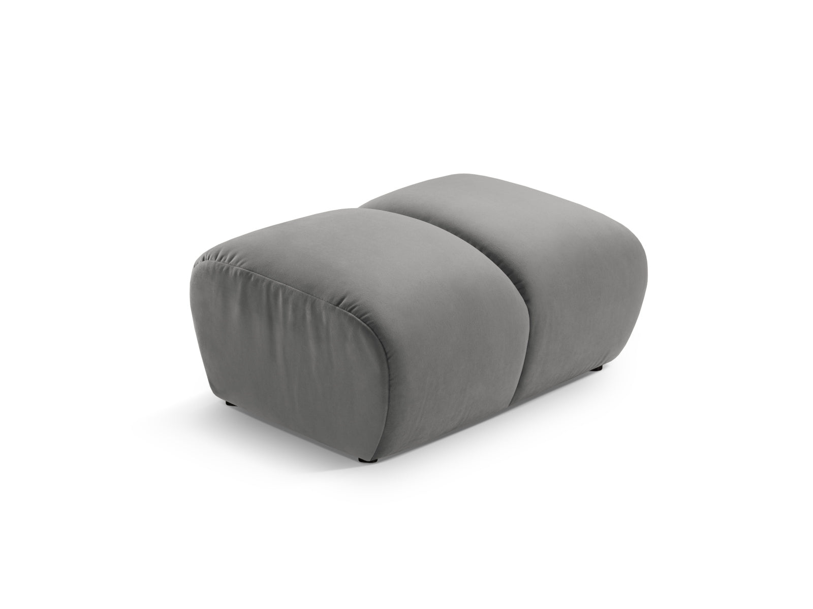 Diana Velour Pouf 1 Sitzer in Grey-Salvador präsentiert im Onlineshop von KAQTU Design AG. Modulares Sofa ist von Micadoni