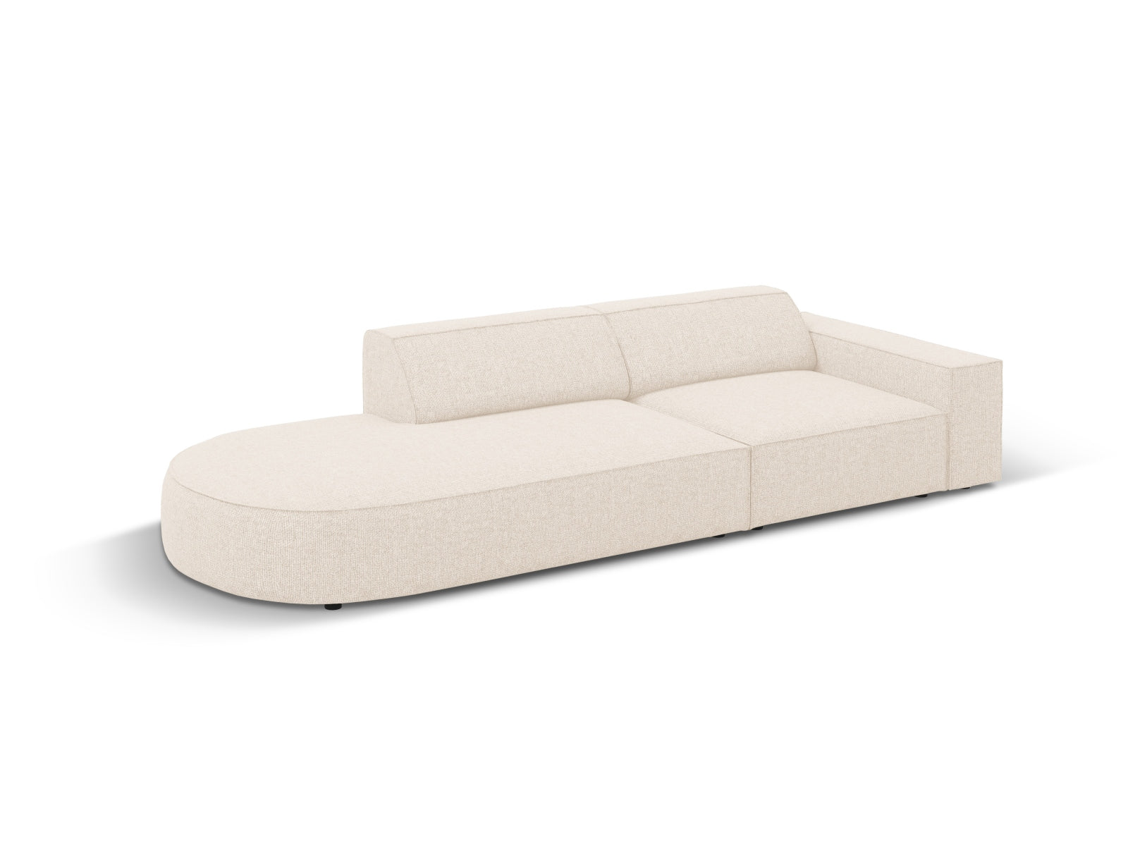 Jodie Modulares Sofa open links 3 Sitzer in Light Beige präsentiert im Onlineshop von KAQTU Design AG. L-Sofa links ist von Micadoni