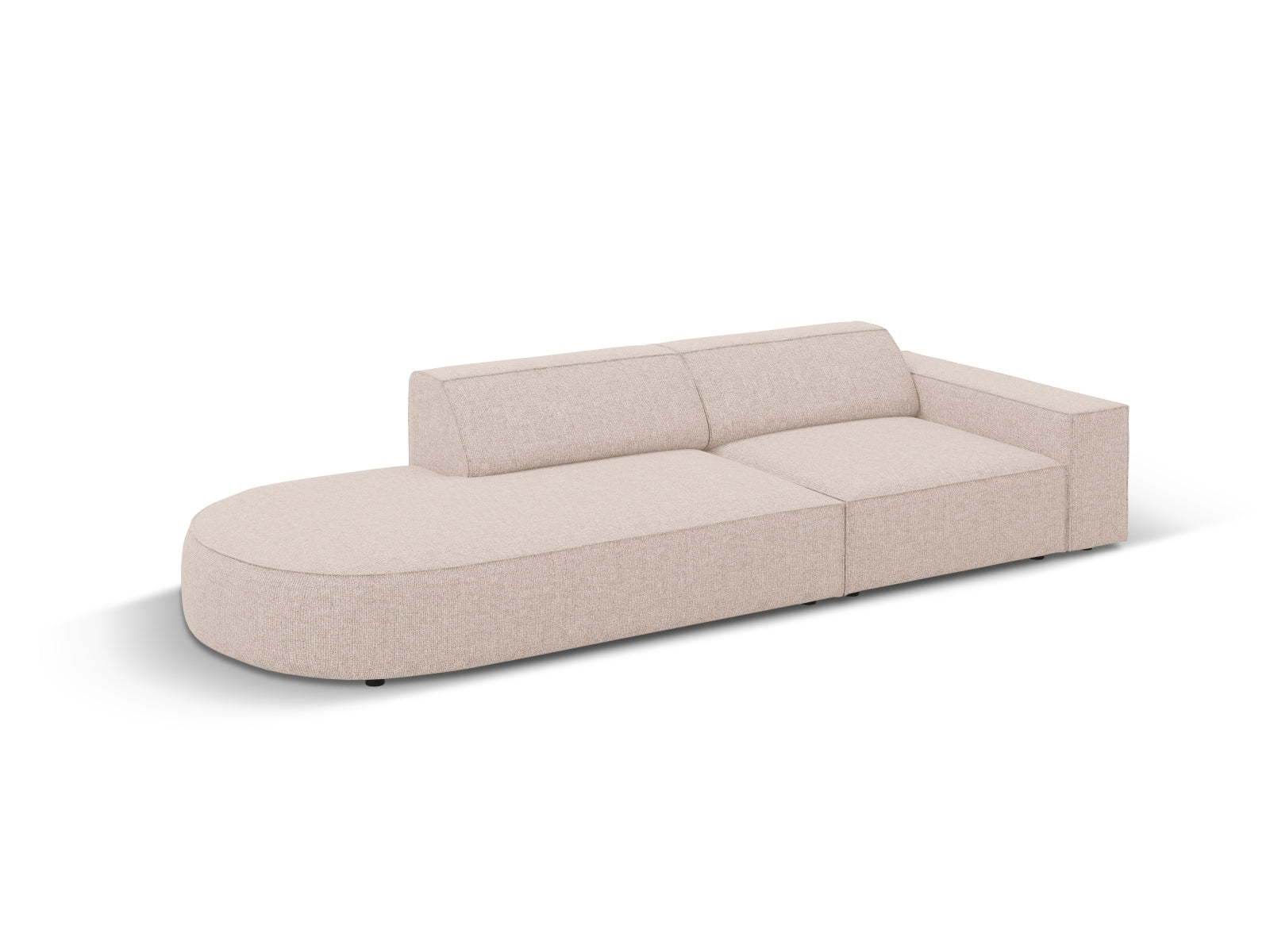 Jodie Modulares Sofa open links 3 Sitzer in Beige präsentiert im Onlineshop von KAQTU Design AG. L-Sofa links ist von Micadoni