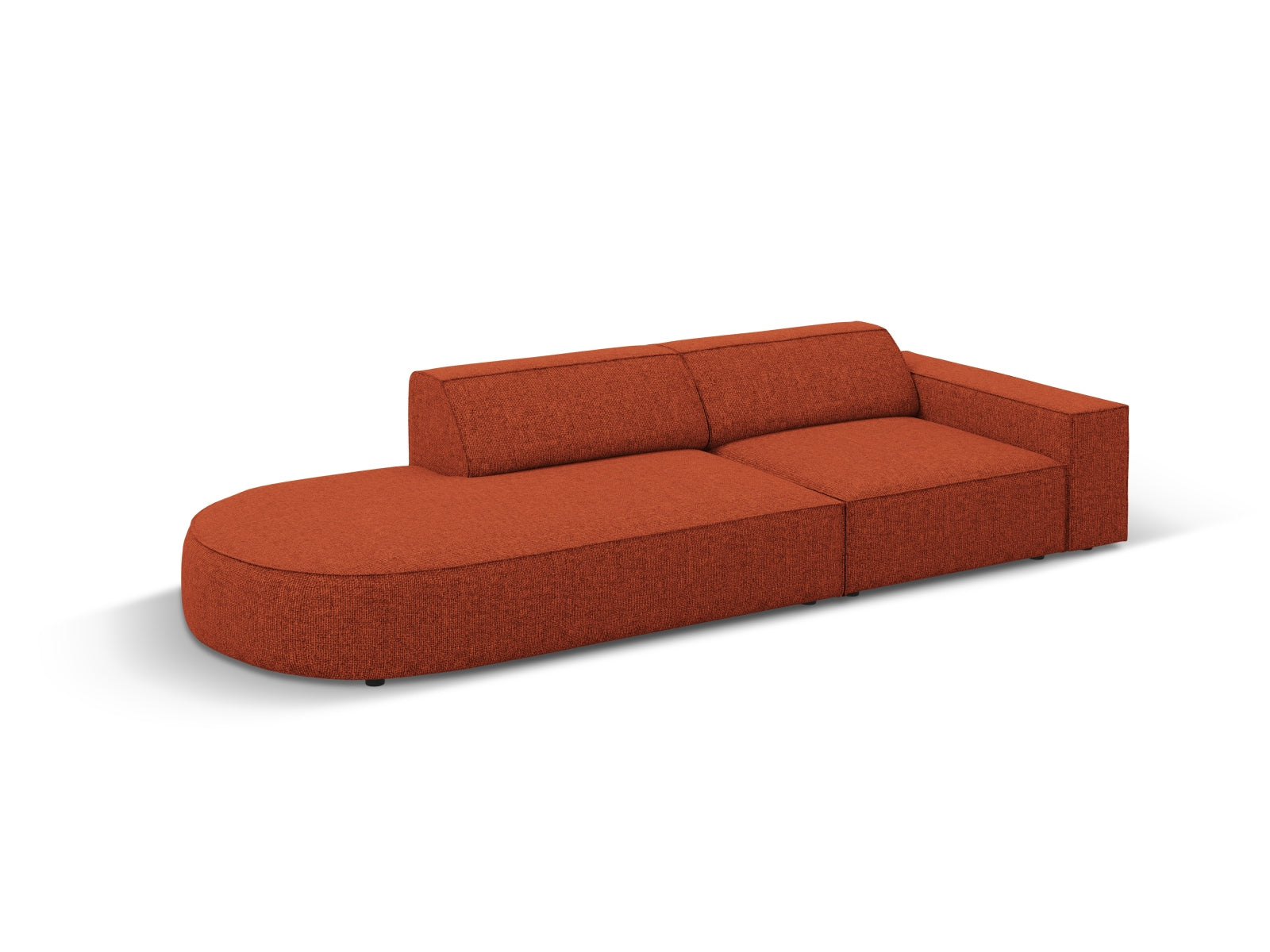 Jodie Modulares Sofa open links 3 Sitzer in Terracotta präsentiert im Onlineshop von KAQTU Design AG. L-Sofa links ist von Micadoni