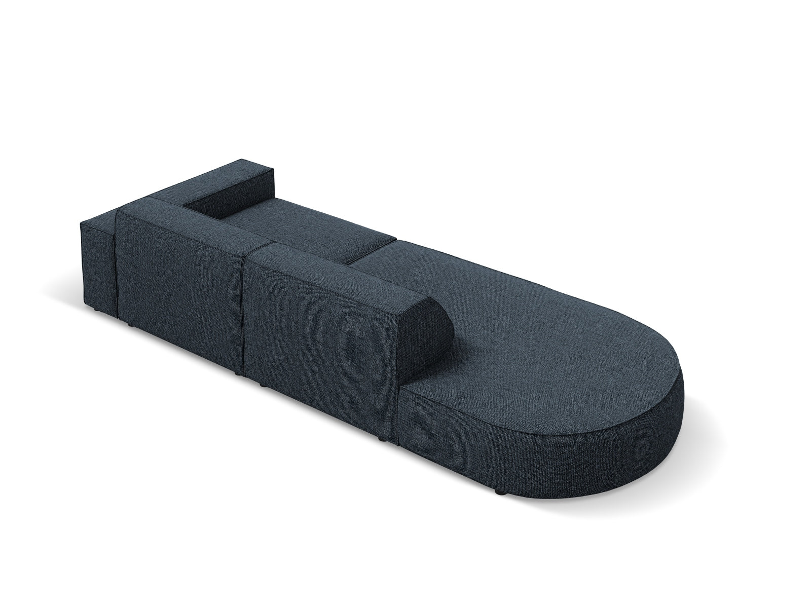 Jodie Modulares Sofa open links 3 Sitzer in Royal Blue präsentiert im Onlineshop von KAQTU Design AG. L-Sofa links ist von Micadoni
