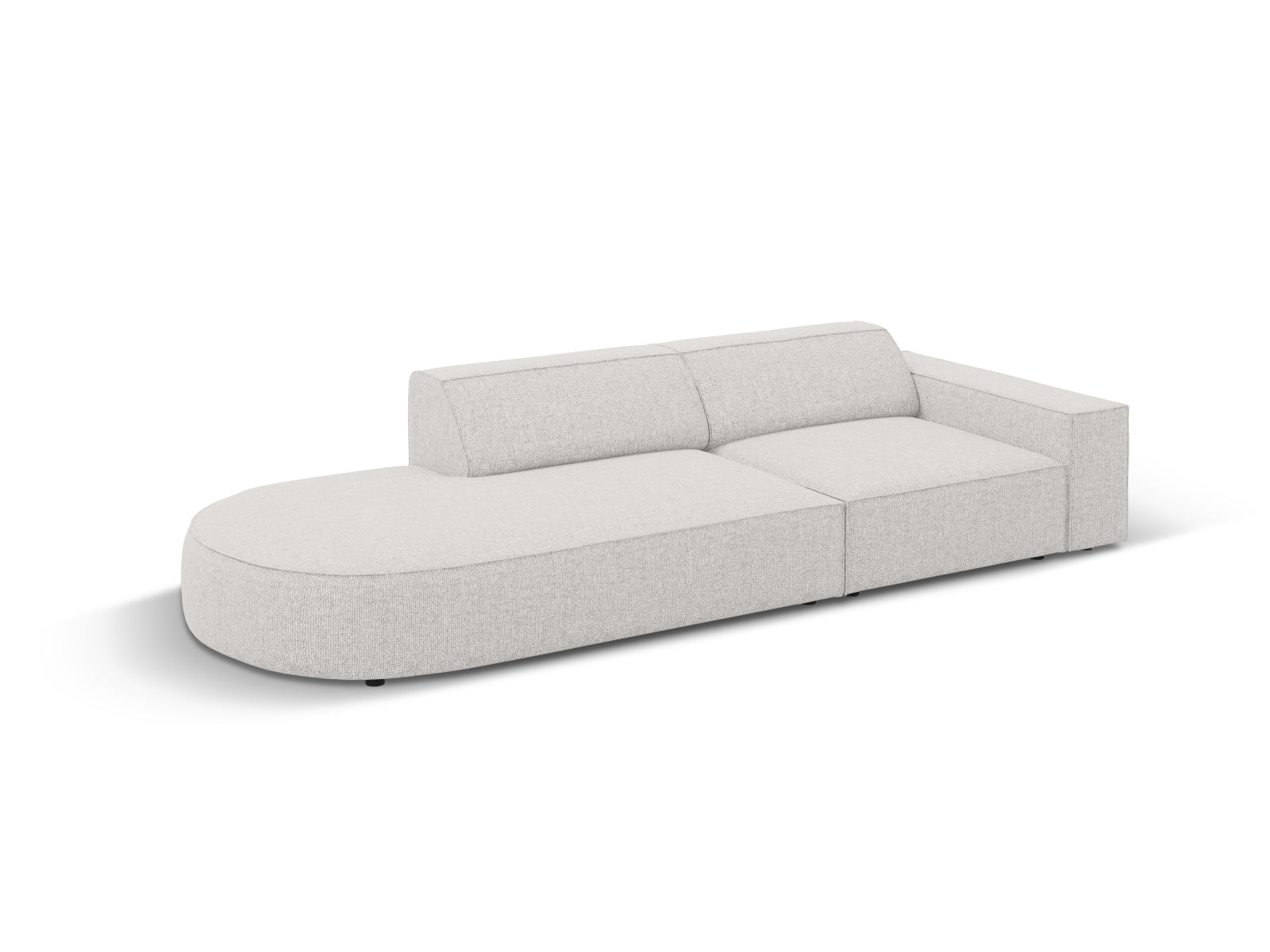 Jodie Modulares Sofa open links 3 Sitzer in Light Grey präsentiert im Onlineshop von KAQTU Design AG. L-Sofa links ist von Micadoni