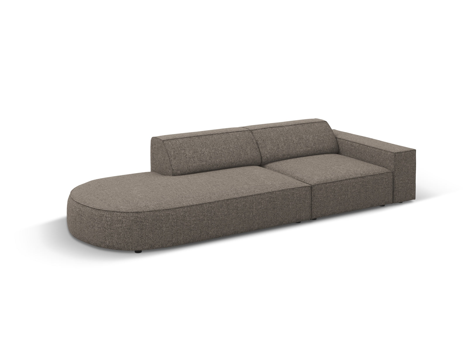 Jodie Modulares Sofa open links 3 Sitzer in Grey präsentiert im Onlineshop von KAQTU Design AG. L-Sofa links ist von Micadoni
