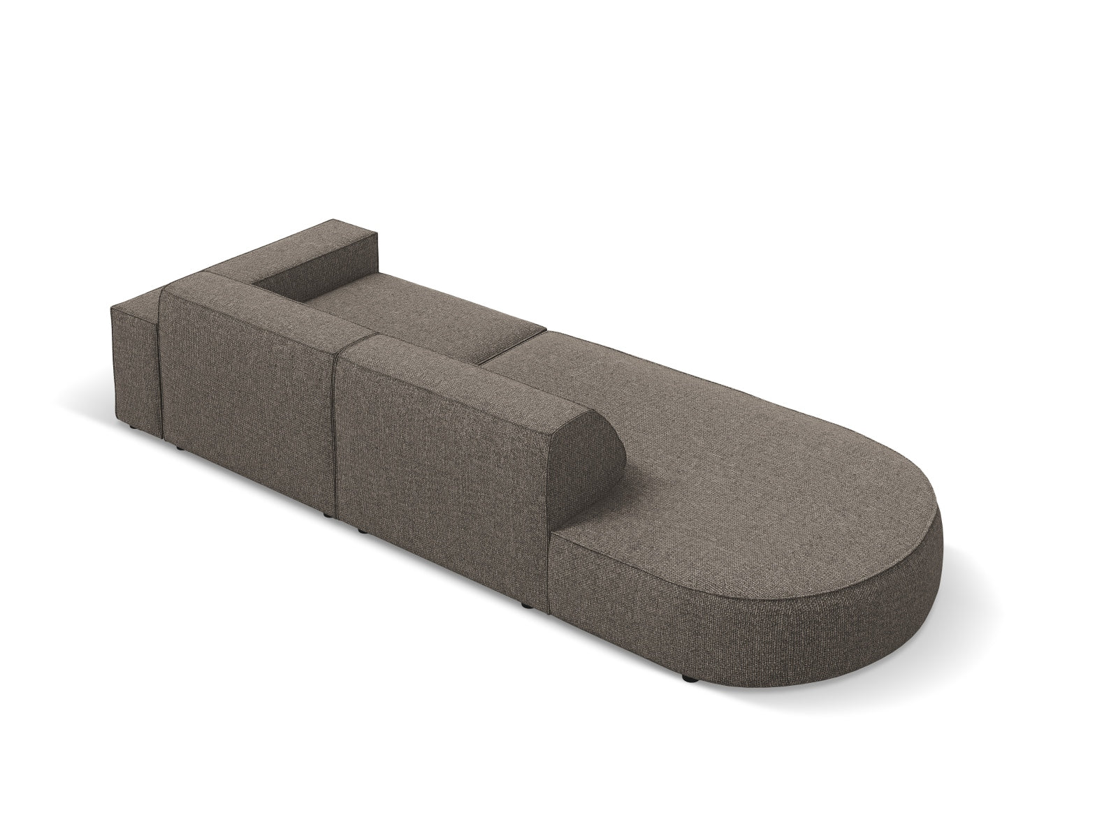 Jodie Modulares Sofa open links 3 Sitzer in Grey präsentiert im Onlineshop von KAQTU Design AG. L-Sofa links ist von Micadoni