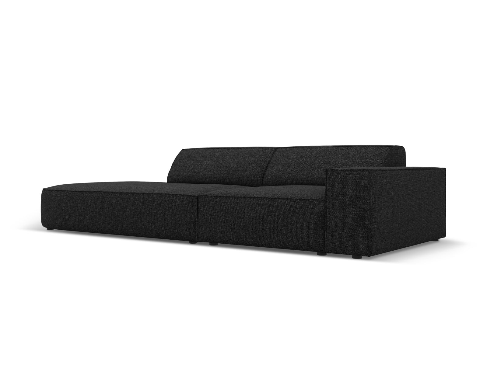 Jodie Modulares Sofa open links 3 Sitzer in Black präsentiert im Onlineshop von KAQTU Design AG. L-Sofa links ist von Micadoni
