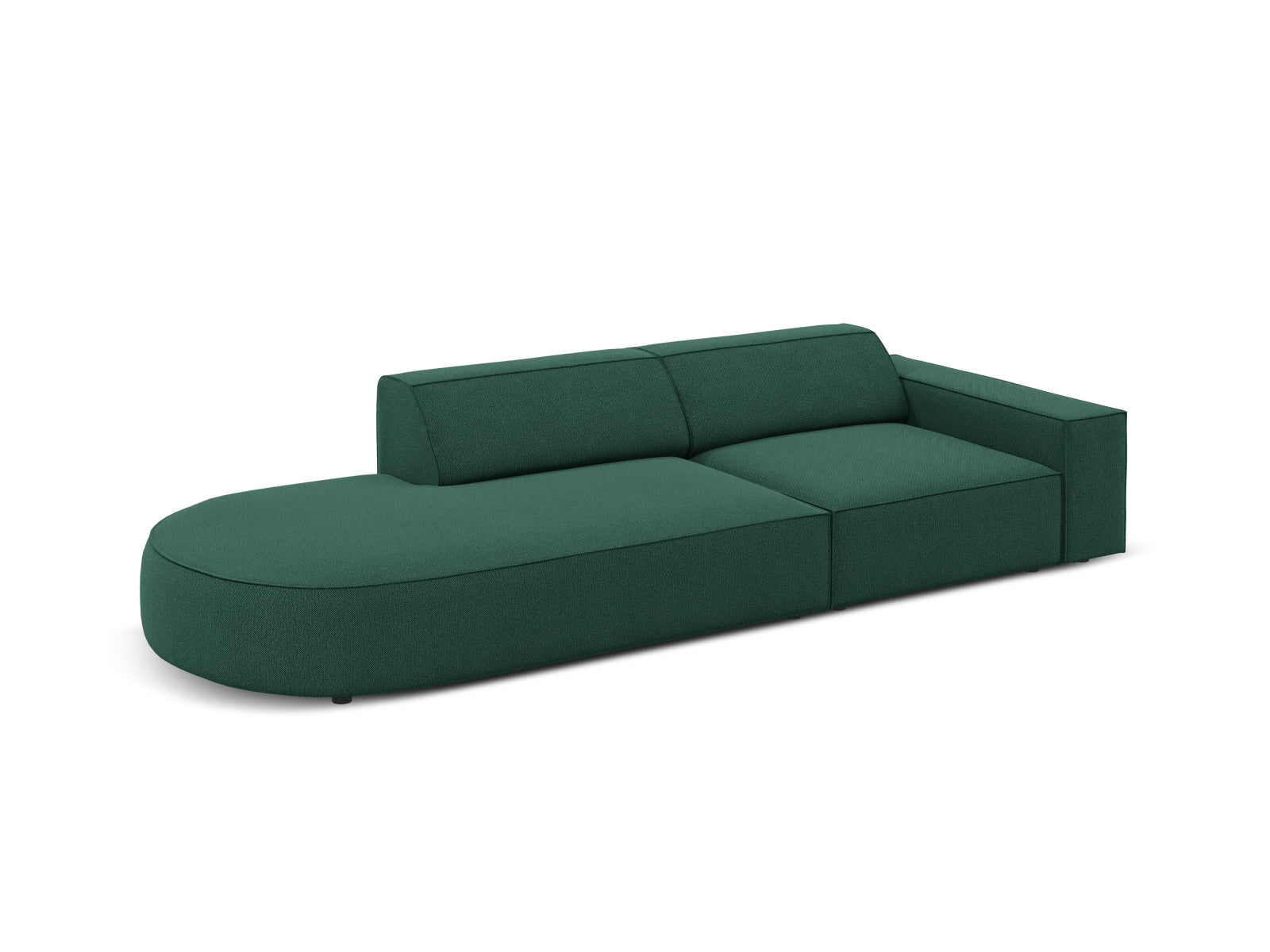 Jodie Modulares Sofa open links 3 Sitzer in Green präsentiert im Onlineshop von KAQTU Design AG. L-Sofa links ist von Micadoni
