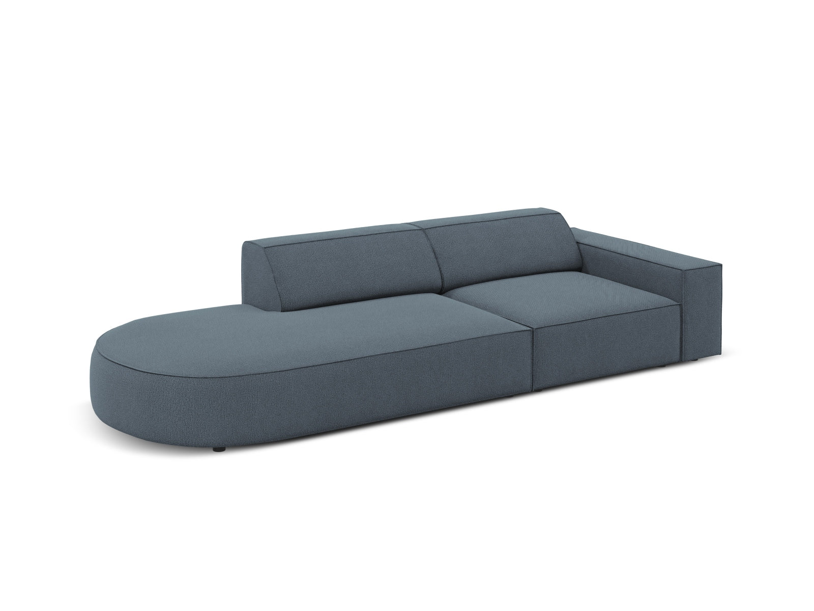 Jodie Modulares Sofa open links 3 Sitzer in Blue präsentiert im Onlineshop von KAQTU Design AG. L-Sofa links ist von Micadoni