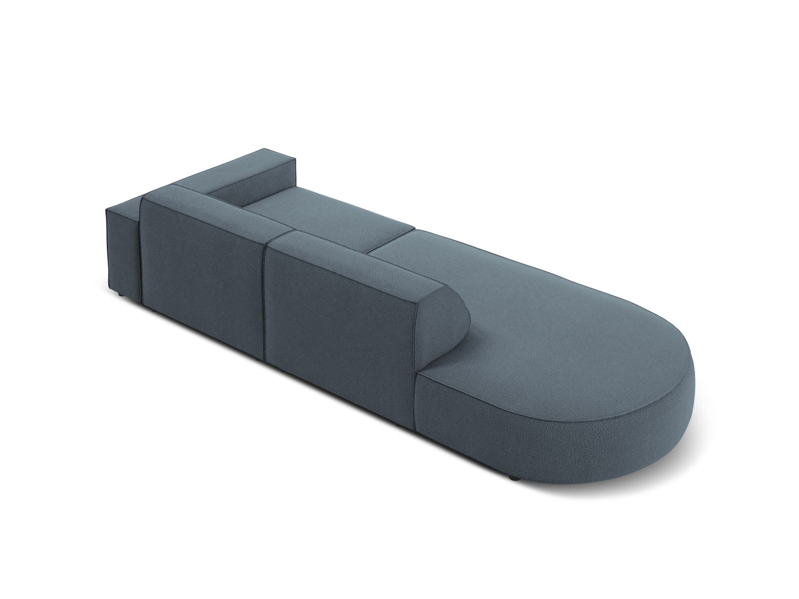 Jodie Modulares Sofa open links 3 Sitzer in Blue präsentiert im Onlineshop von KAQTU Design AG. L-Sofa links ist von Micadoni