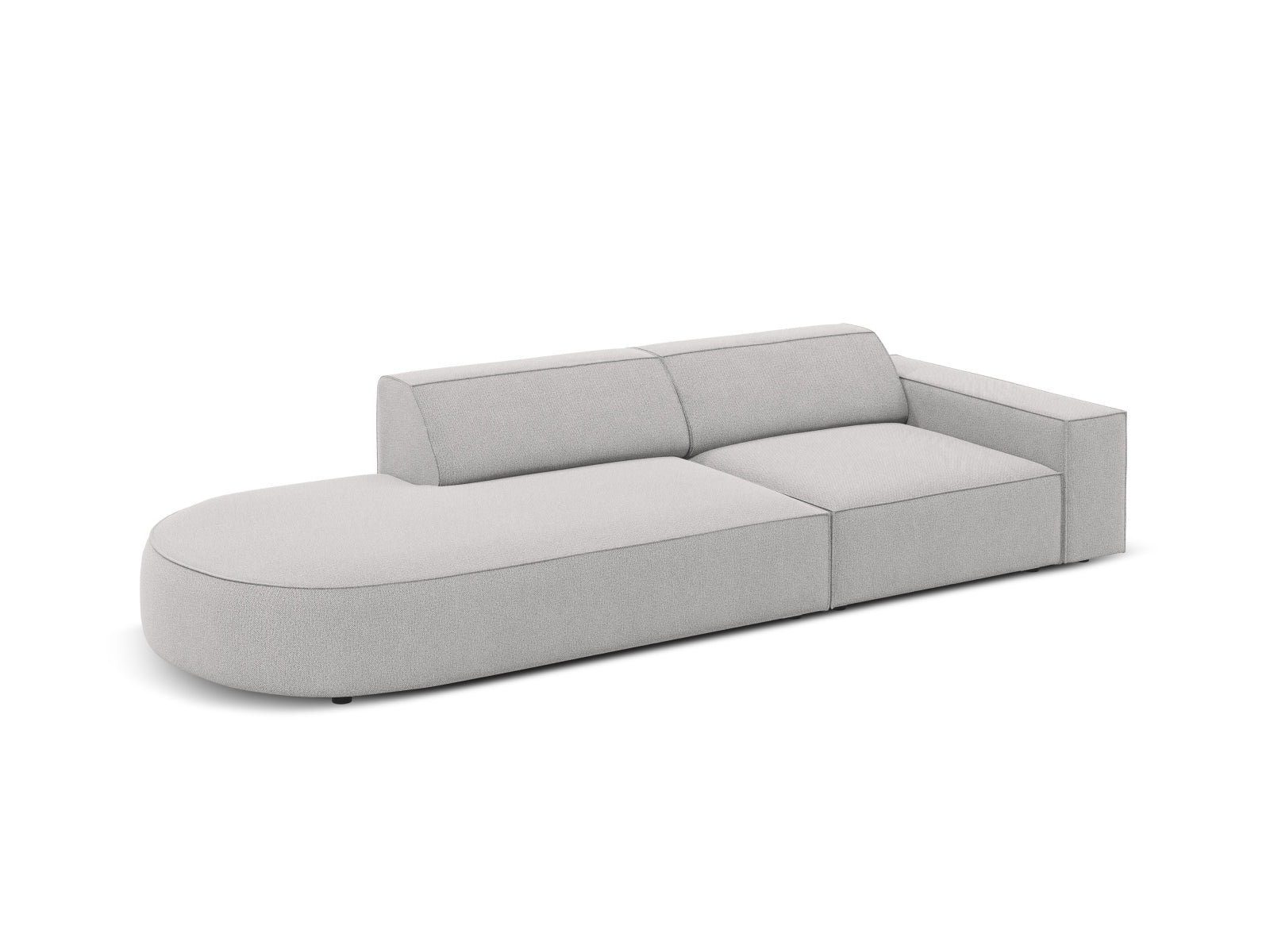 Jodie Modulares Sofa open links 3 Sitzer in Light Grey präsentiert im Onlineshop von KAQTU Design AG. L-Sofa links ist von Micadoni
