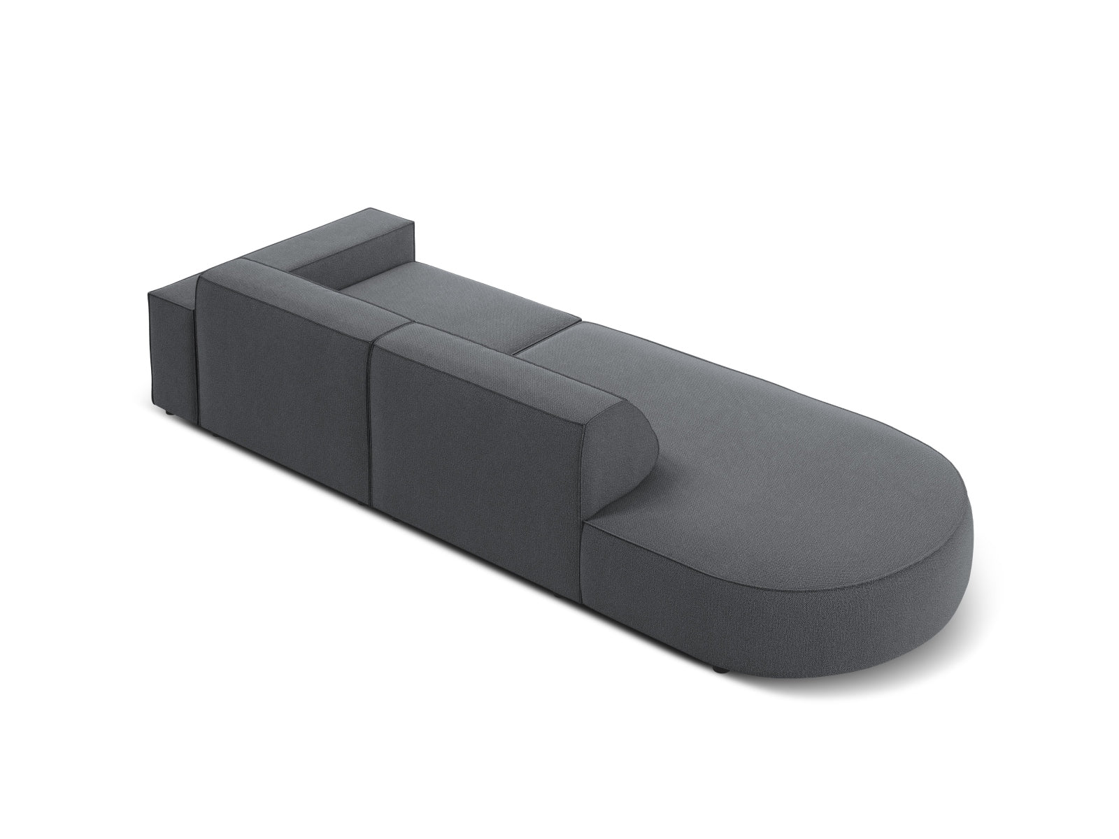 Jodie Modulares Sofa open links 3 Sitzer in Dark Grey präsentiert im Onlineshop von KAQTU Design AG. L-Sofa links ist von Micadoni
