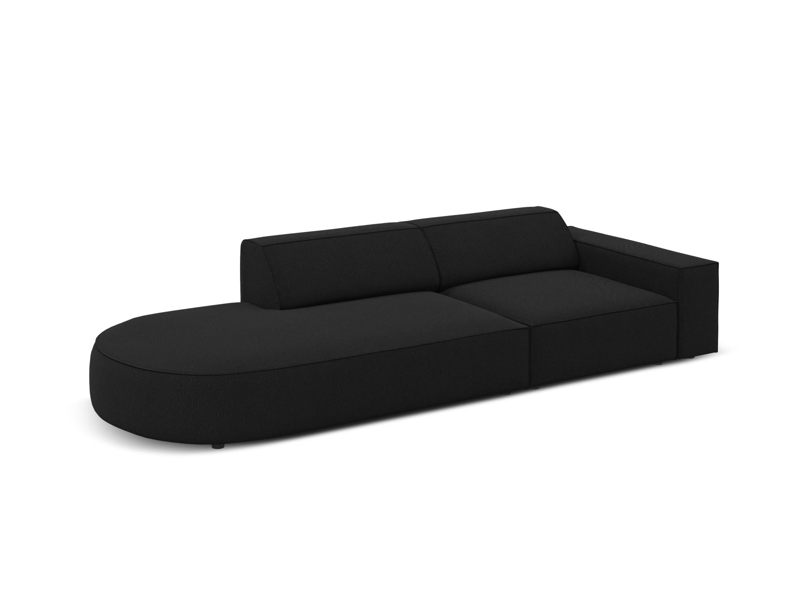 Jodie Modulares Sofa open links 3 Sitzer in Black präsentiert im Onlineshop von KAQTU Design AG. L-Sofa links ist von Micadoni