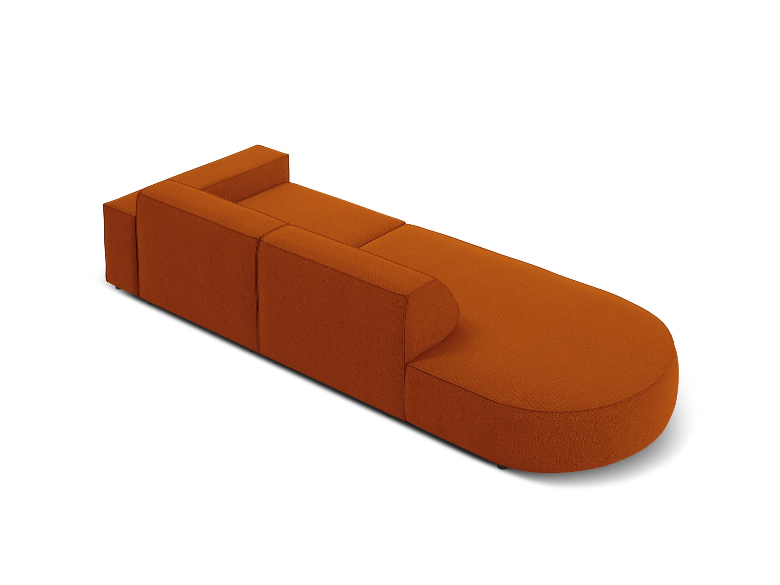 Jodie Modulares Sofa open links 3 Sitzer in Terracotta präsentiert im Onlineshop von KAQTU Design AG. L-Sofa links ist von Micadoni