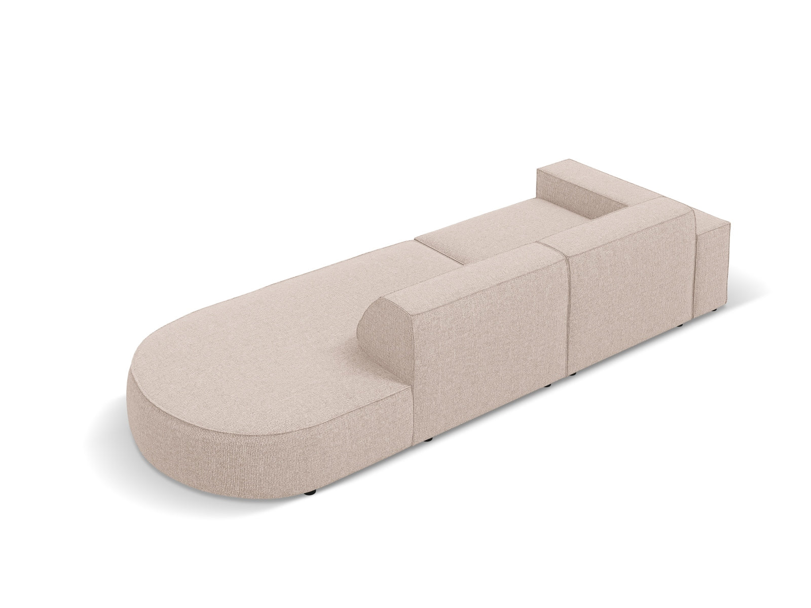 Jodie Modulares Sofa open rechts 3 Sitzer in Beige präsentiert im Onlineshop von KAQTU Design AG. L-Sofa rechts ist von Micadoni