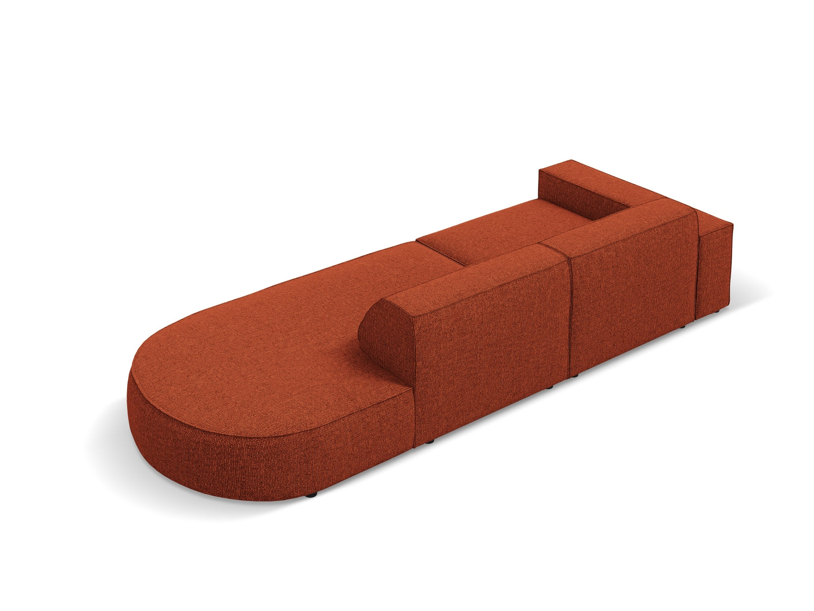 Jodie Modulares Sofa open rechts 3 Sitzer in Terracotta präsentiert im Onlineshop von KAQTU Design AG. L-Sofa rechts ist von Micadoni