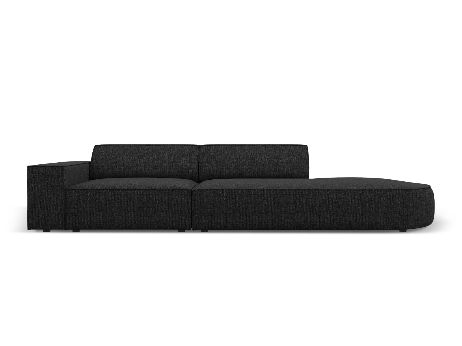 Jodie Modulares Sofa open rechts 3 Sitzer in Black präsentiert im Onlineshop von KAQTU Design AG. L-Sofa rechts ist von Micadoni