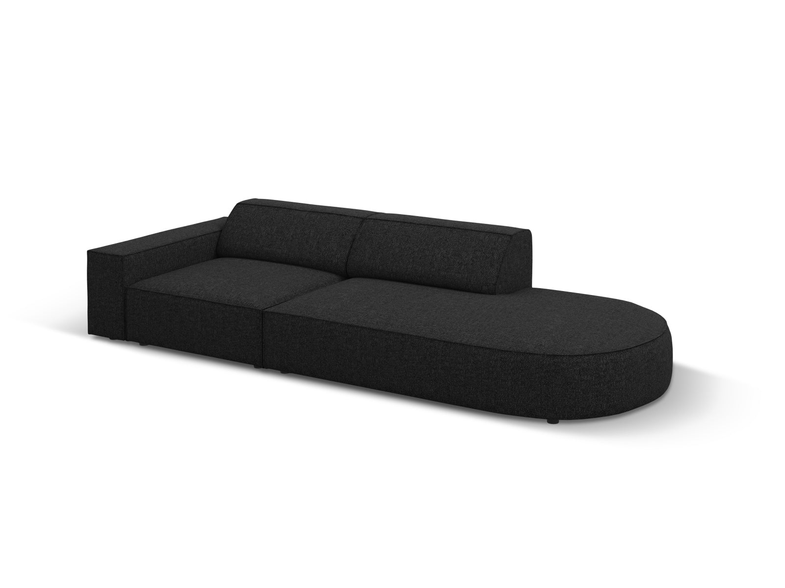 Jodie Modulares Sofa open rechts 3 Sitzer in Black präsentiert im Onlineshop von KAQTU Design AG. L-Sofa rechts ist von Micadoni