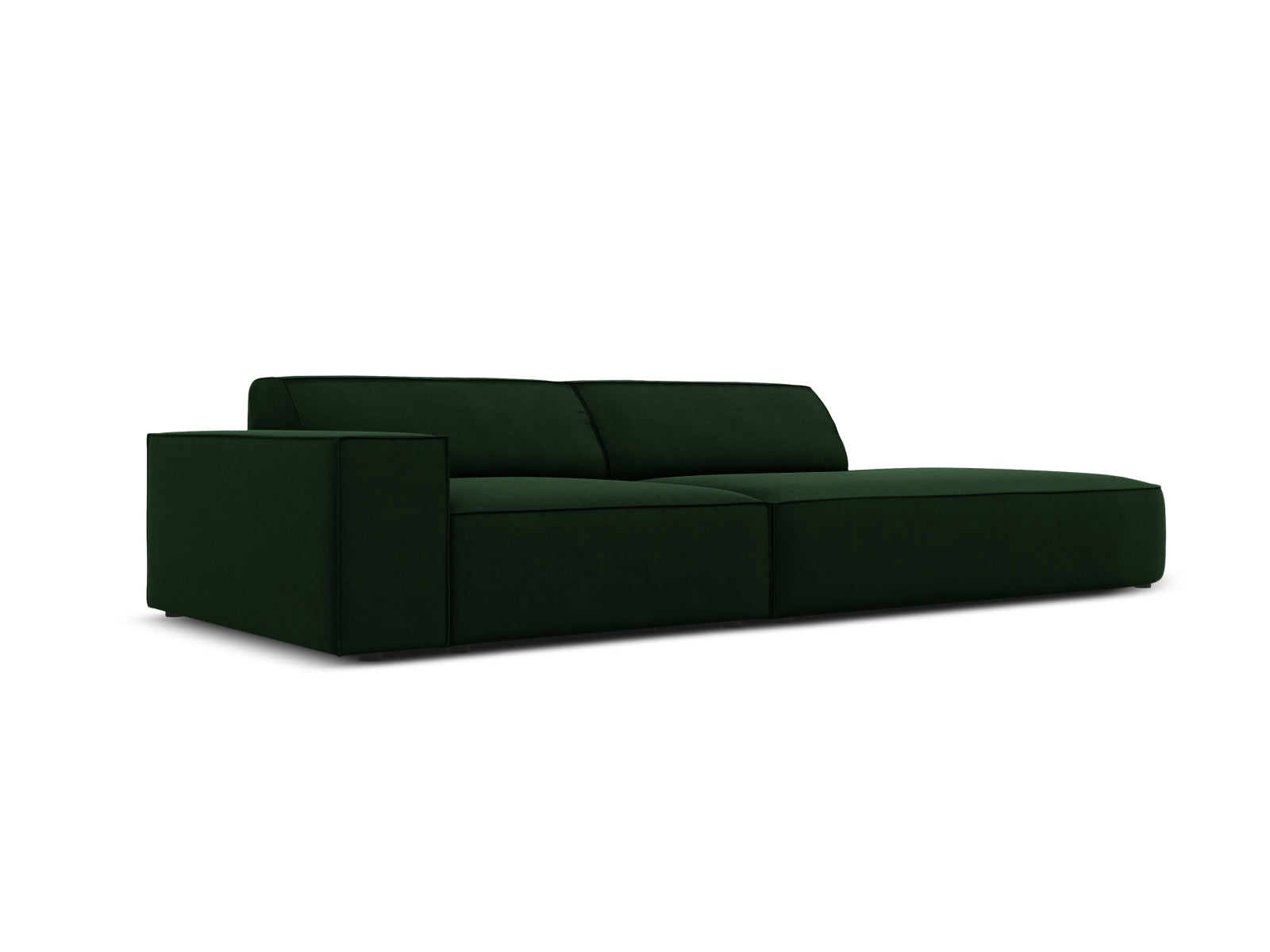Jodie Velour modulares Sofa rechts 3 Sitzer in Bottle Green präsentiert im Onlineshop von KAQTU Design AG. L-Sofa rechts ist von Micadoni