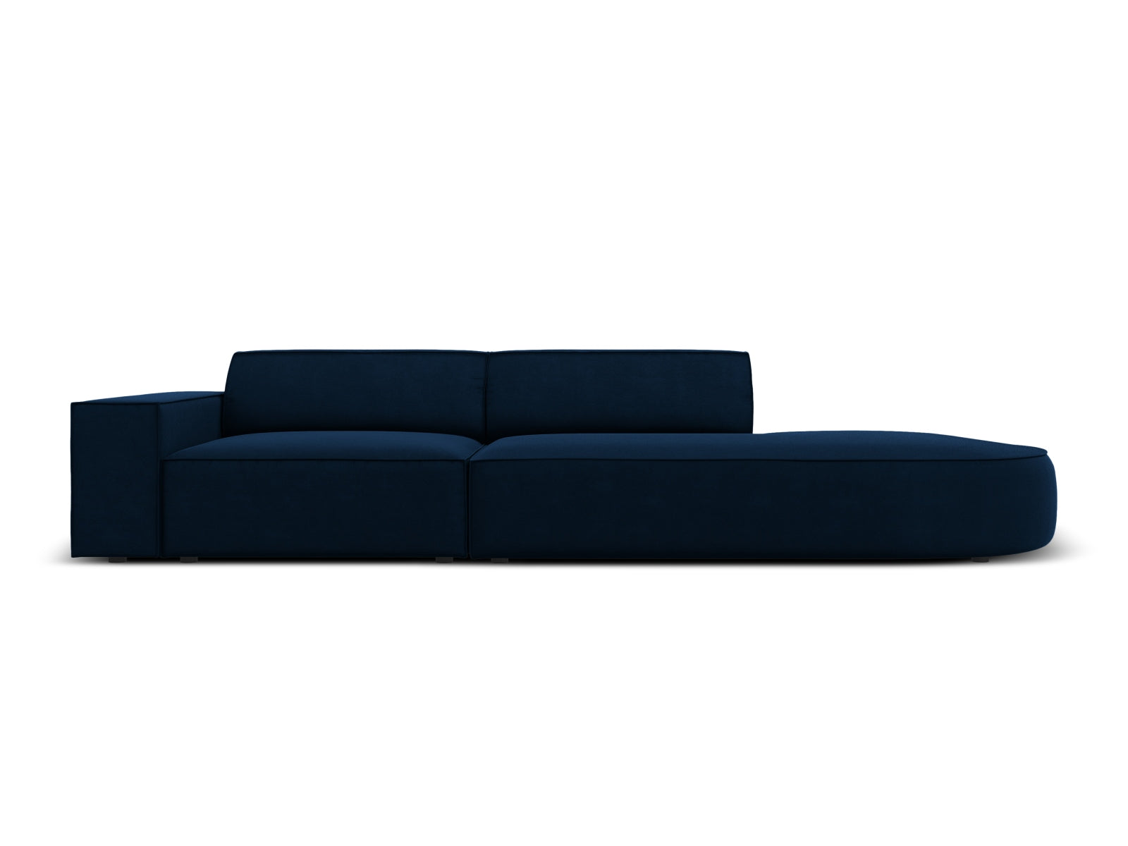 Jodie Velour modulares Sofa rechts 3 Sitzer in Royal Blue präsentiert im Onlineshop von KAQTU Design AG. L-Sofa rechts ist von Micadoni