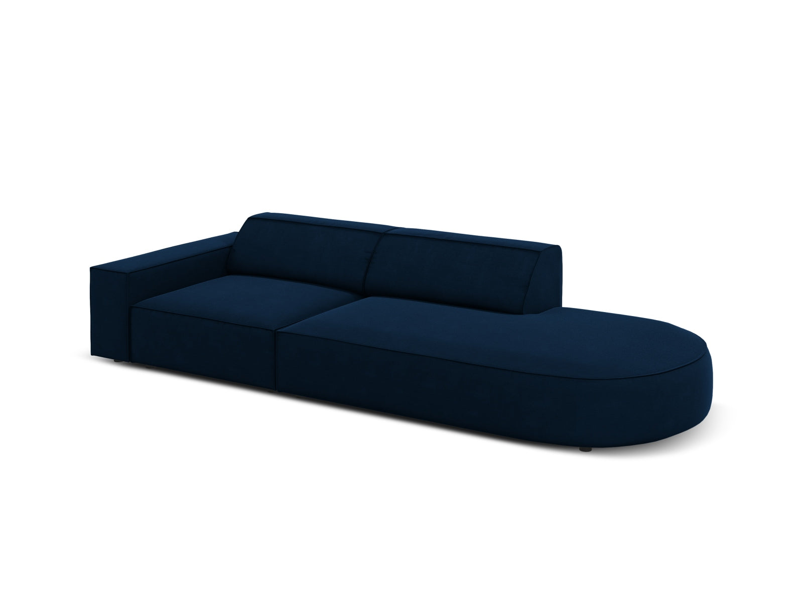 Jodie Velour modulares Sofa rechts 3 Sitzer in Royal Blue präsentiert im Onlineshop von KAQTU Design AG. L-Sofa rechts ist von Micadoni