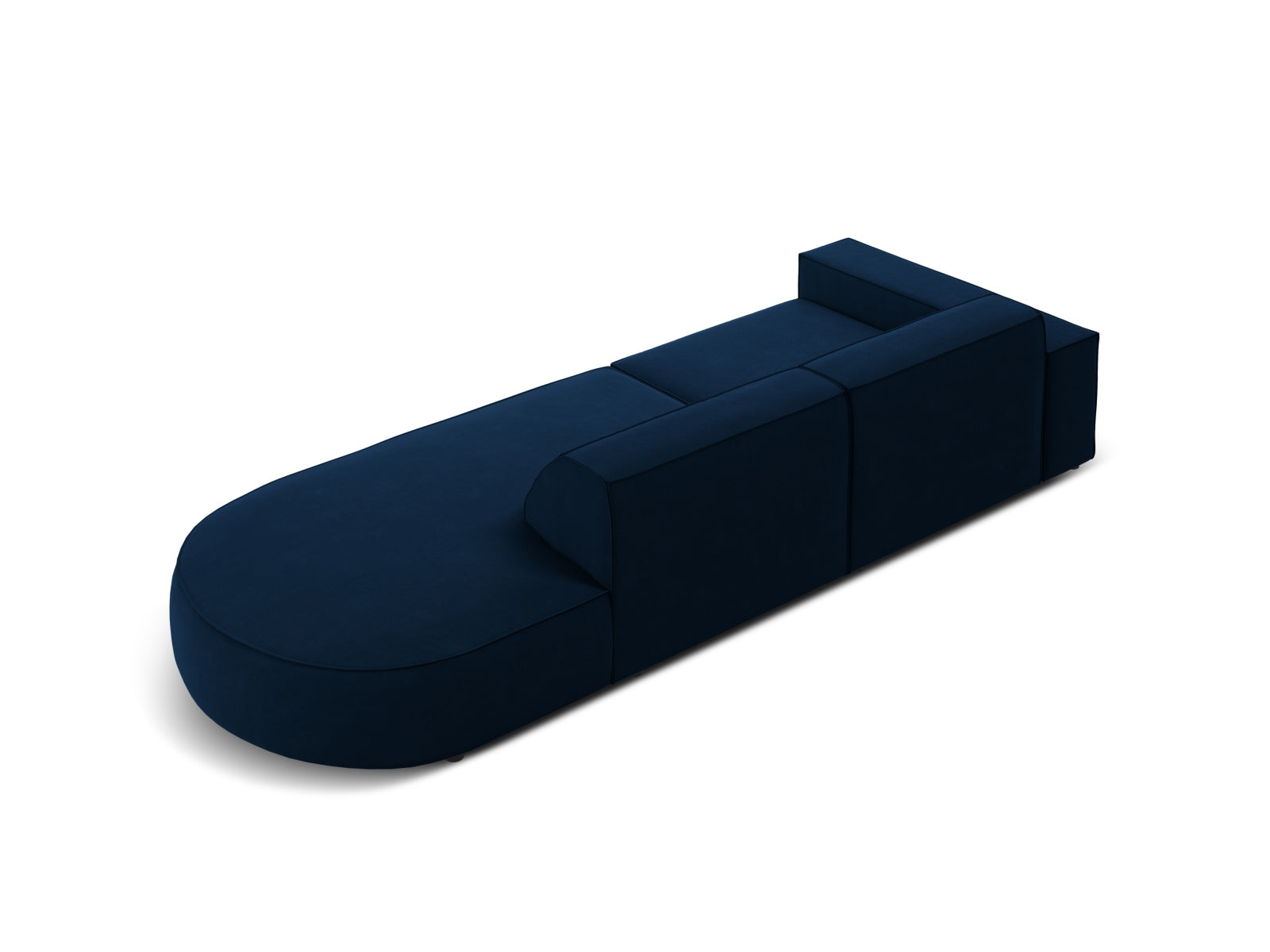Jodie Velour modulares Sofa rechts 3 Sitzer in Royal Blue präsentiert im Onlineshop von KAQTU Design AG. L-Sofa rechts ist von Micadoni
