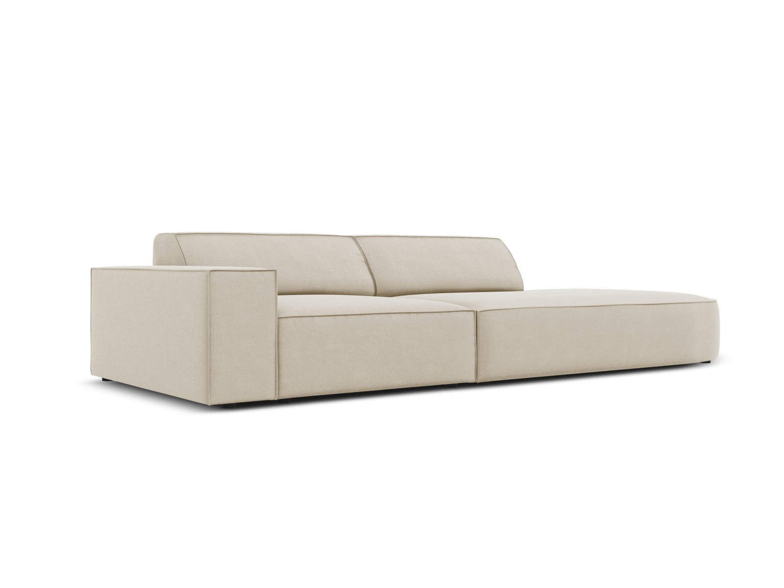 Jodie Velour modulares Sofa rechts 3 Sitzer in Dark Beige präsentiert im Onlineshop von KAQTU Design AG. L-Sofa rechts ist von Micadoni