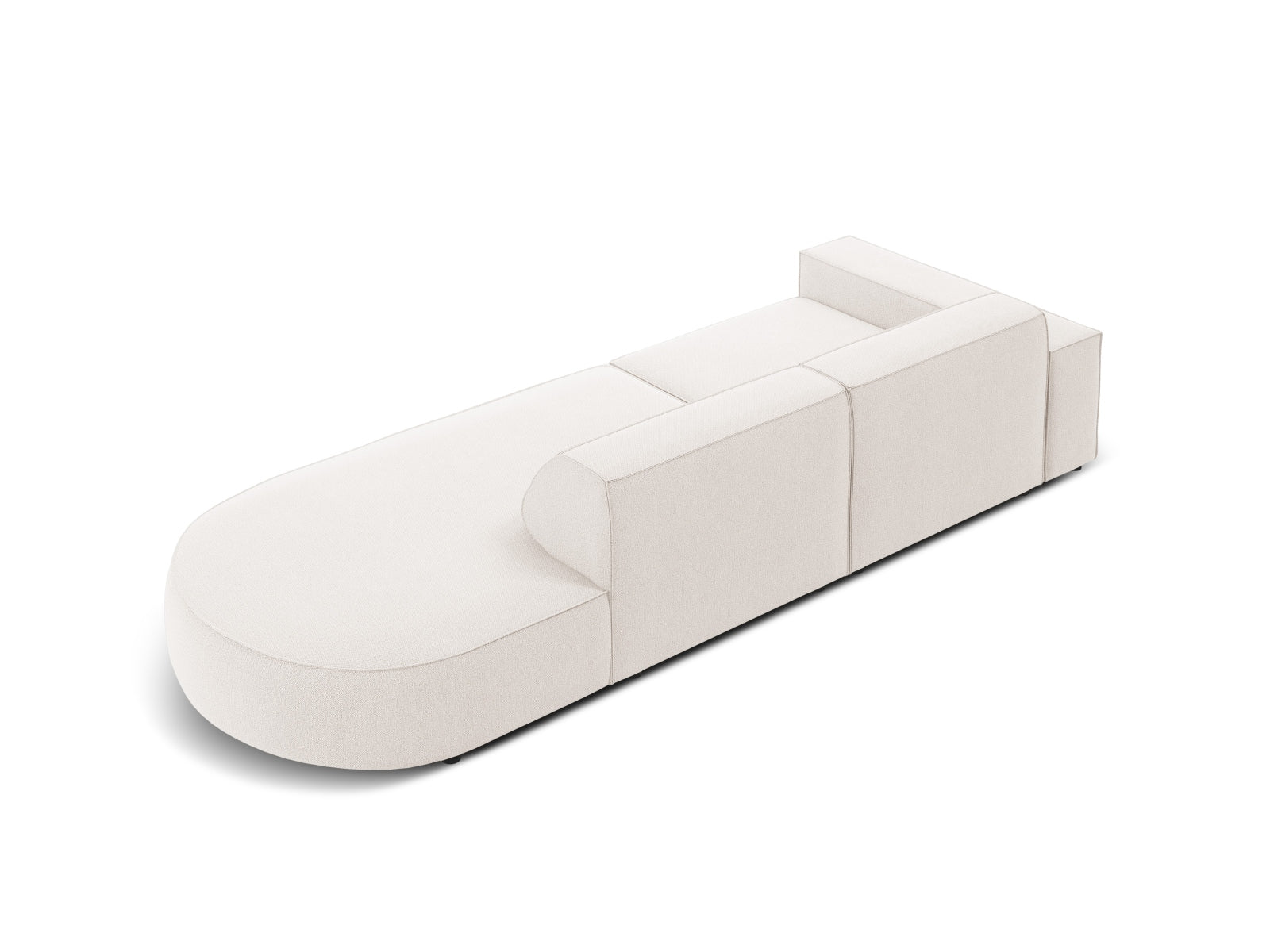Jodie Modulares Sofa open rechts 3 Sitzer in Light Beige präsentiert im Onlineshop von KAQTU Design AG. L-Sofa rechts ist von Micadoni