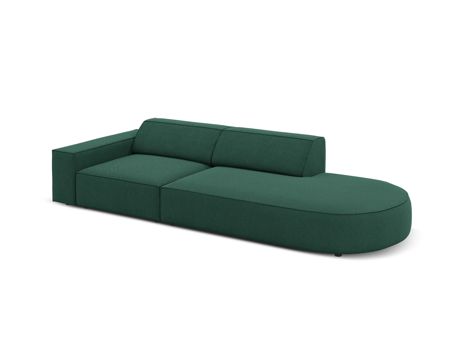 Jodie Modulares Sofa open rechts 3 Sitzer in Green präsentiert im Onlineshop von KAQTU Design AG. L-Sofa rechts ist von Micadoni