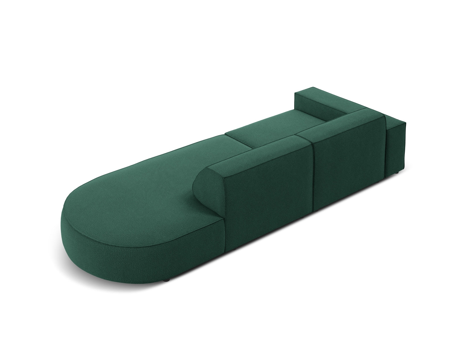 Jodie Modulares Sofa open rechts 3 Sitzer in Green präsentiert im Onlineshop von KAQTU Design AG. L-Sofa rechts ist von Micadoni